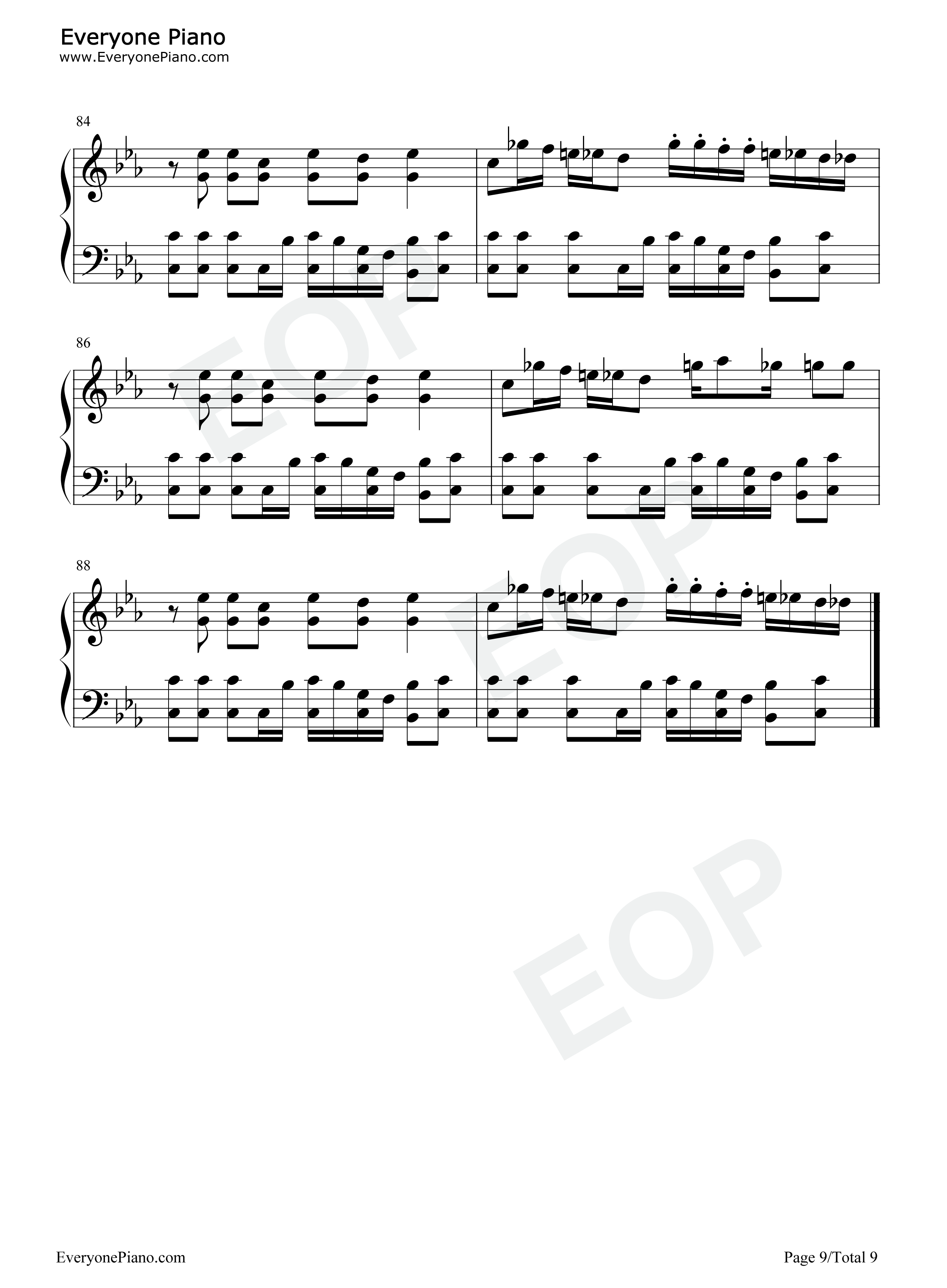 土耳其冰淇淋钢琴谱_周杰伦