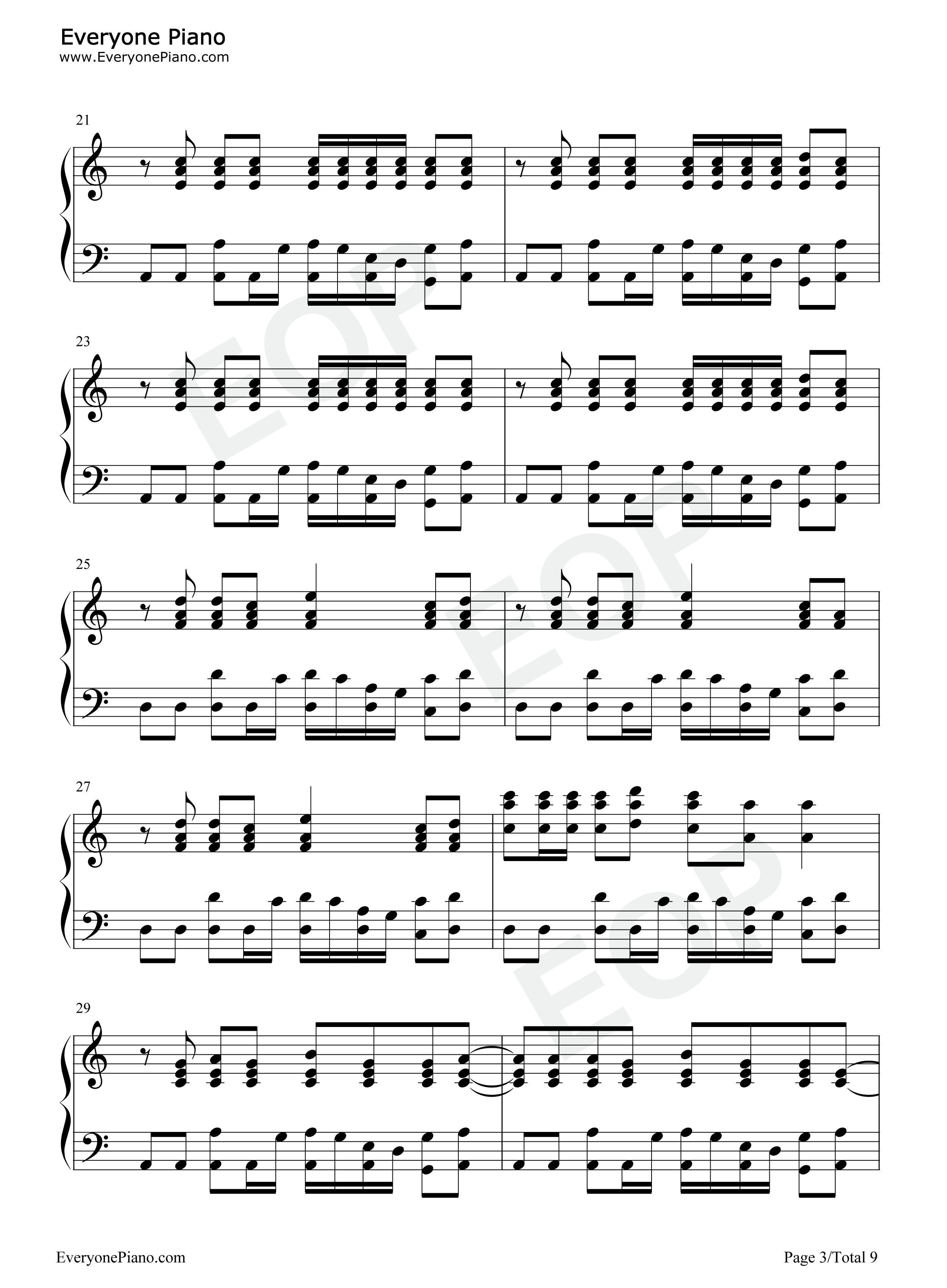 土耳其冰淇淋钢琴谱_周杰伦