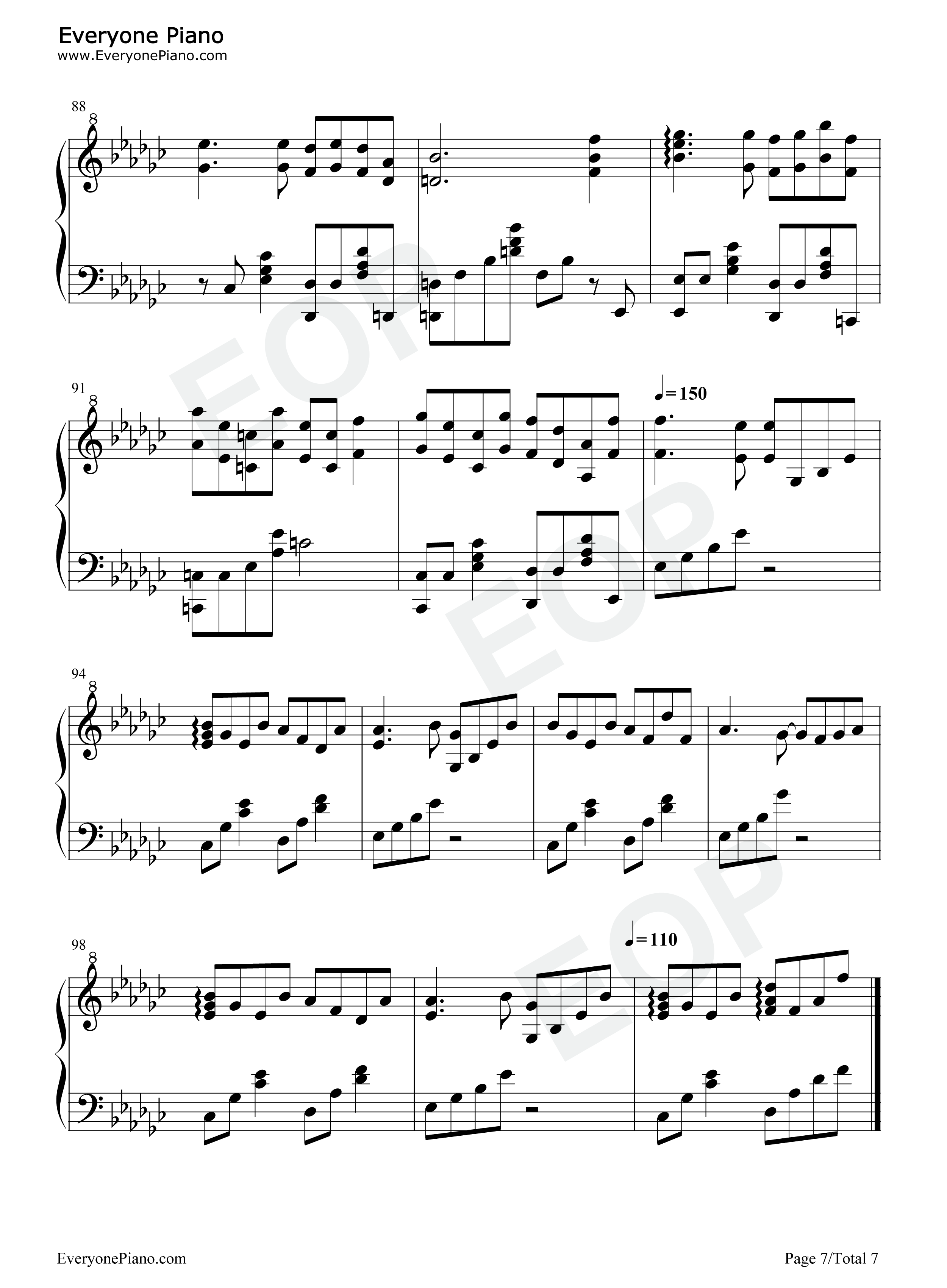 おてんば恋娘钢琴谱_ZUN