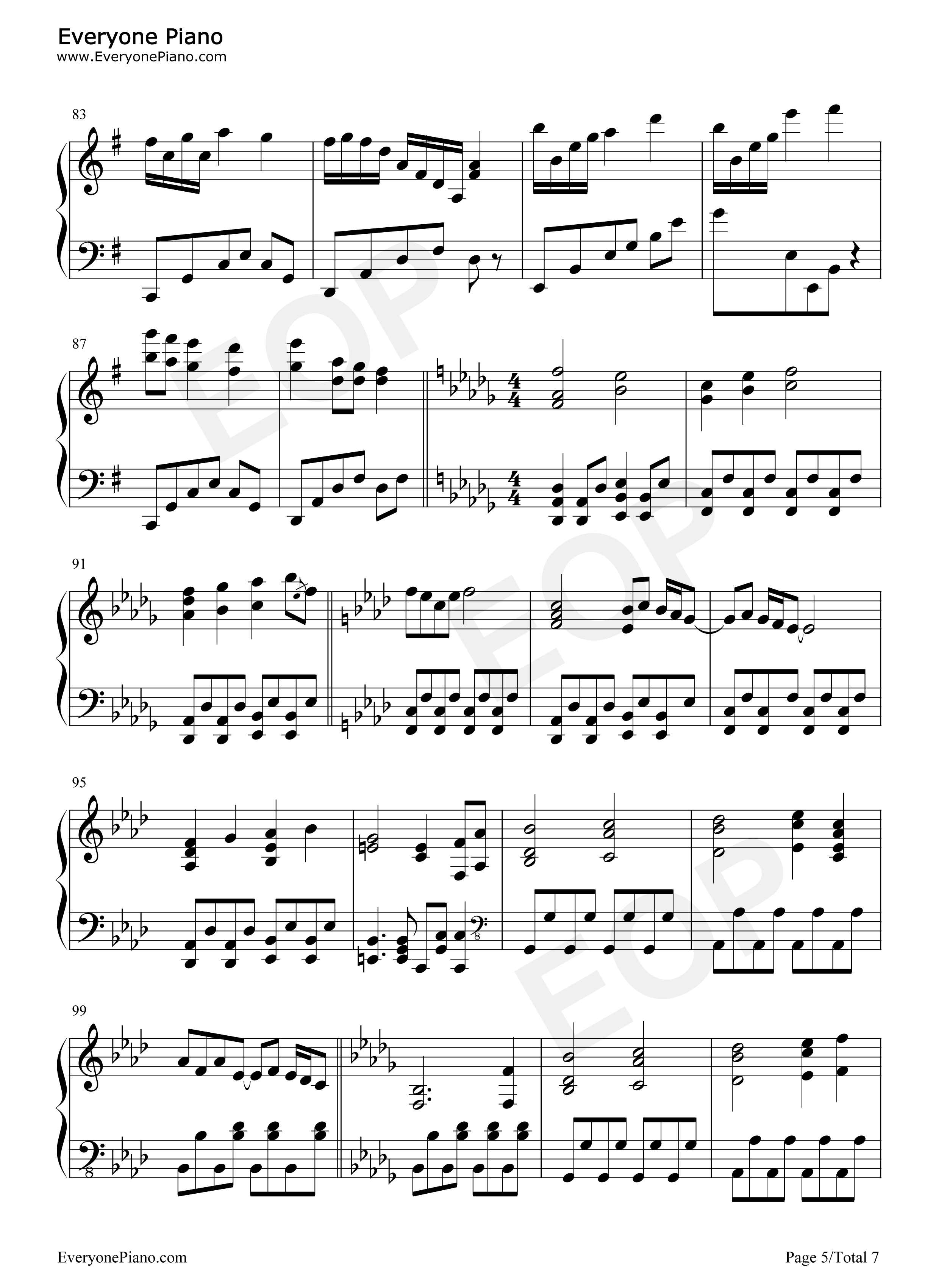 彼岸帰航_Riverside_View钢琴谱_ZUN