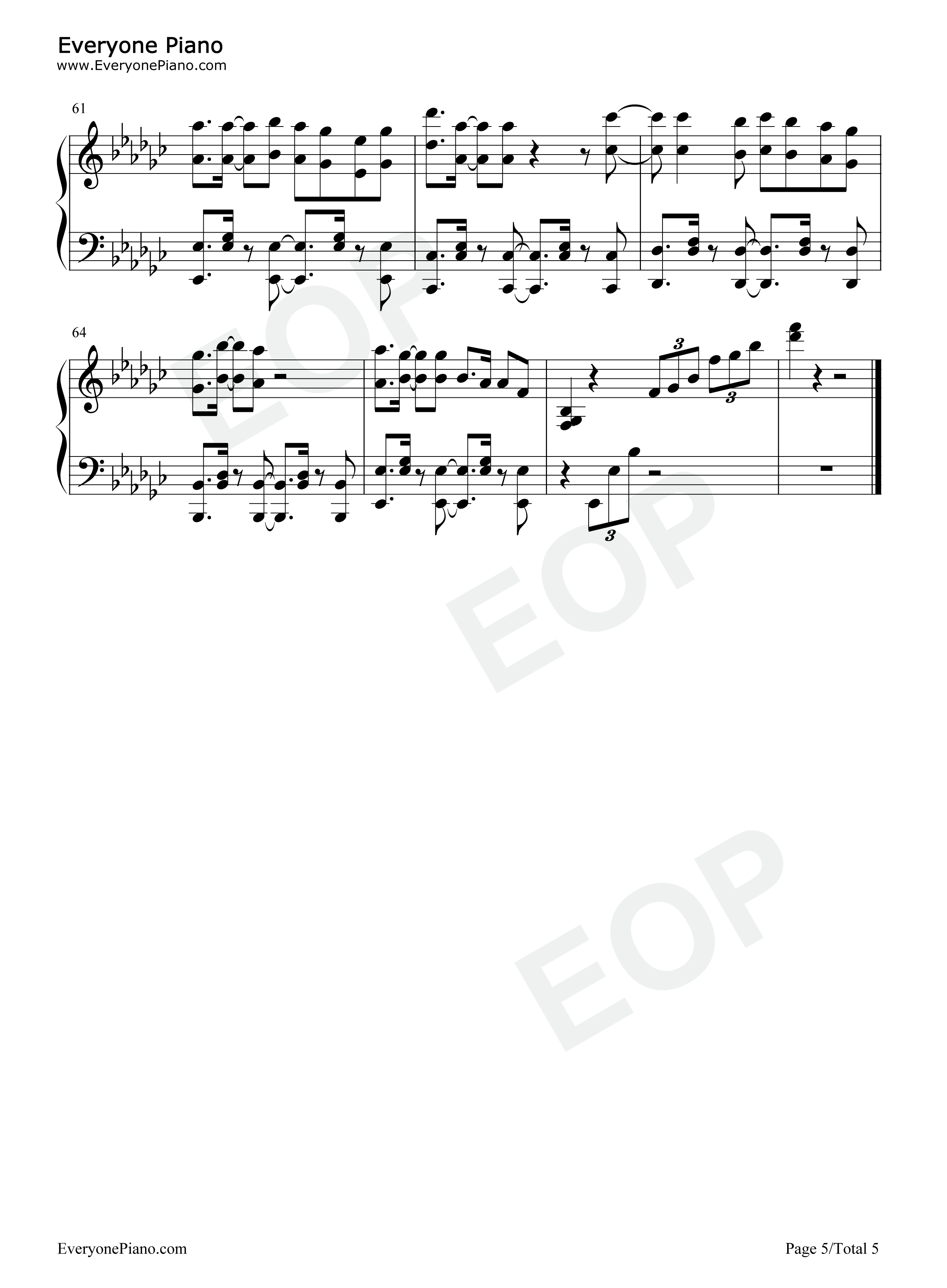 君に夢中钢琴谱_宇多田光