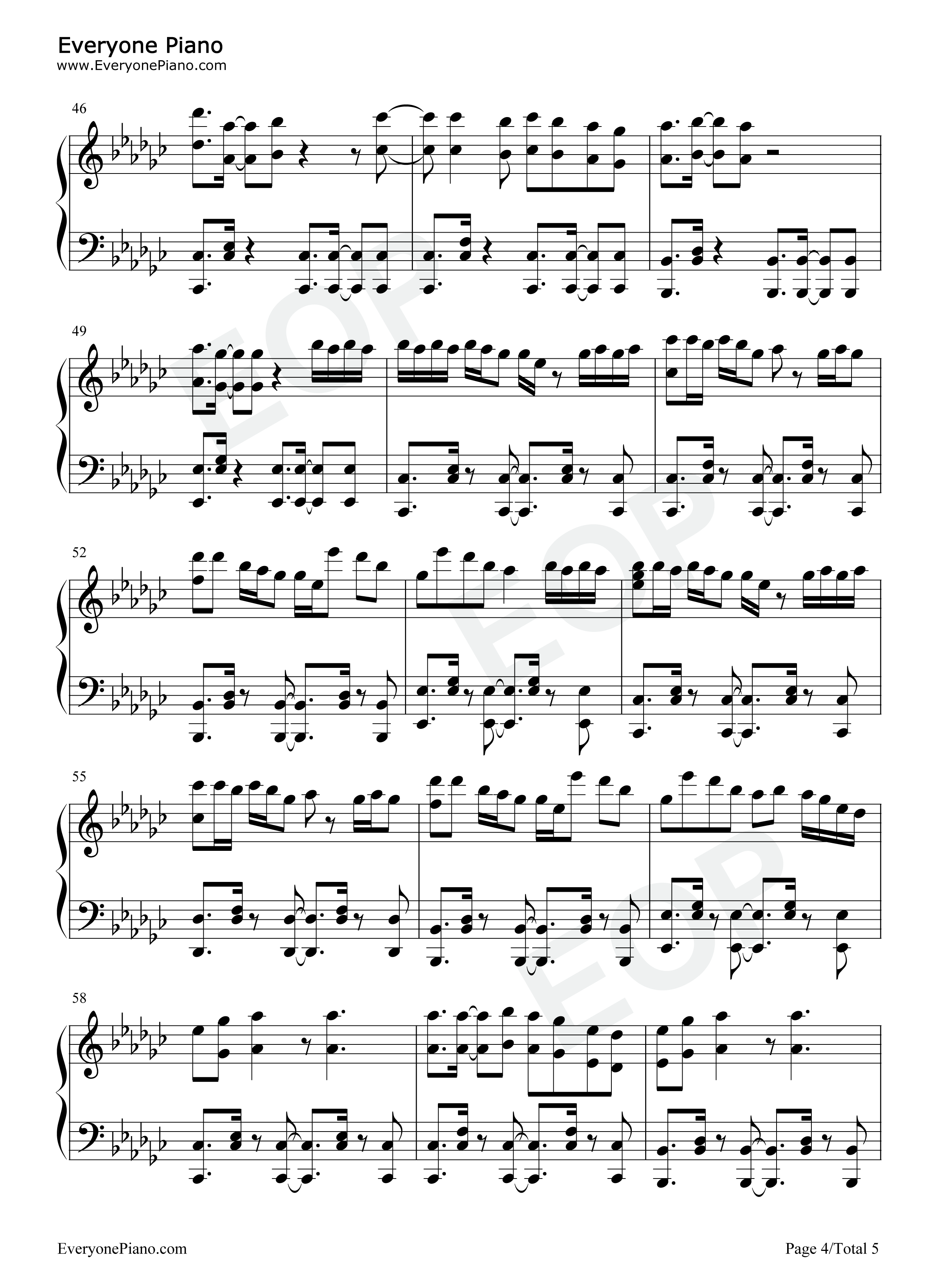 君に夢中钢琴谱_宇多田光