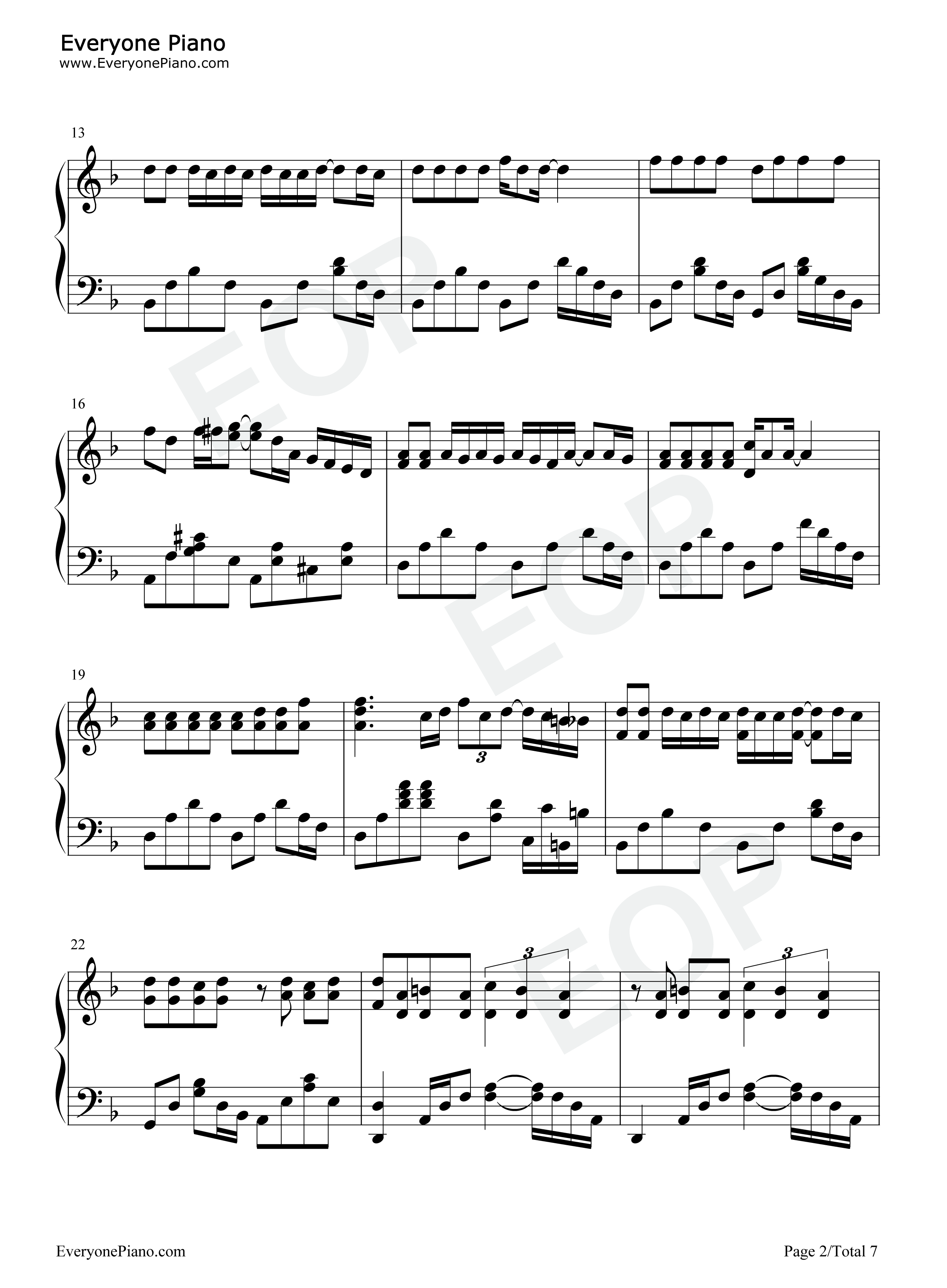 印地安老斑鸠钢琴谱_周杰伦