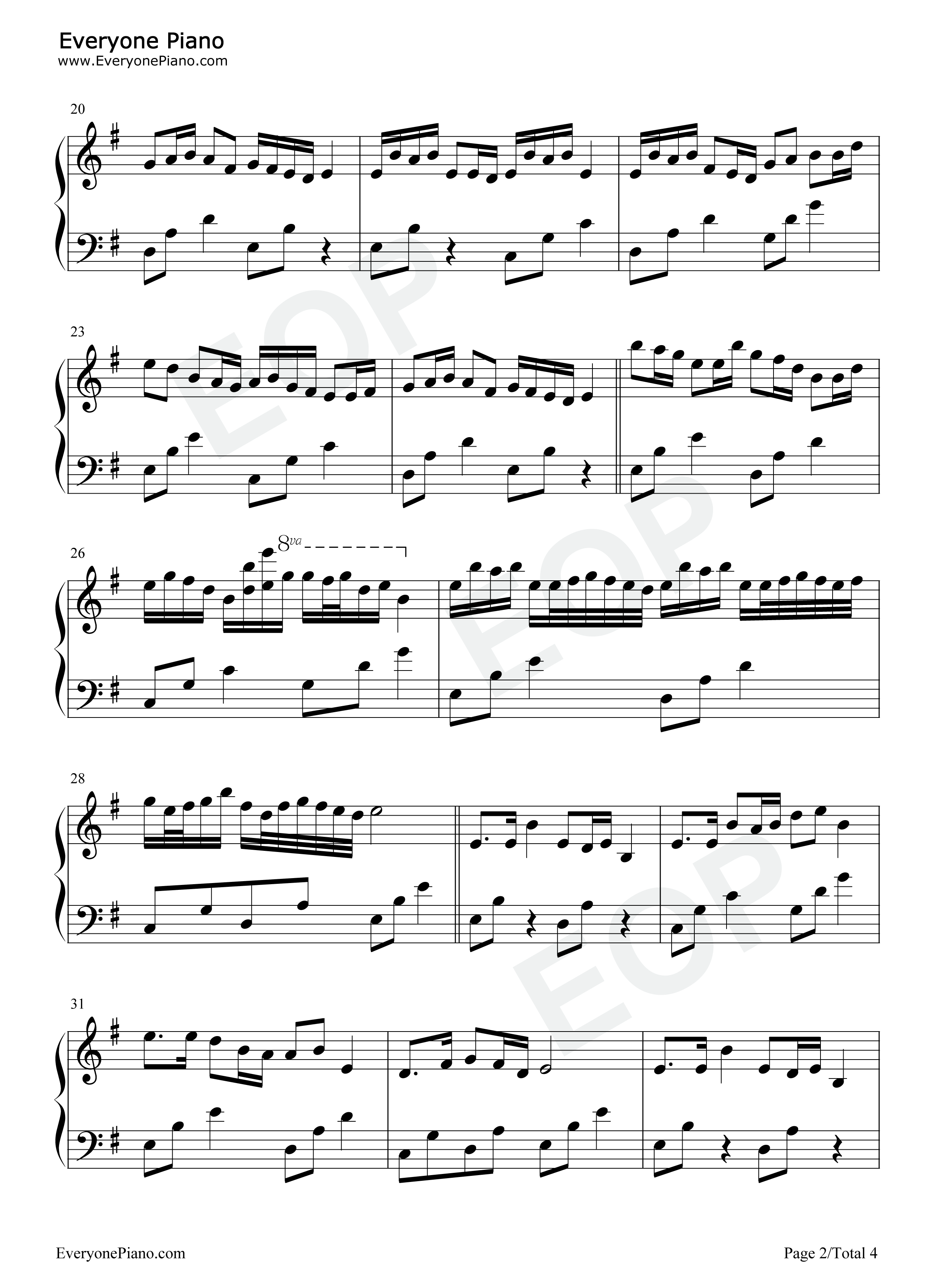 萤冢钢琴谱_Calvaria