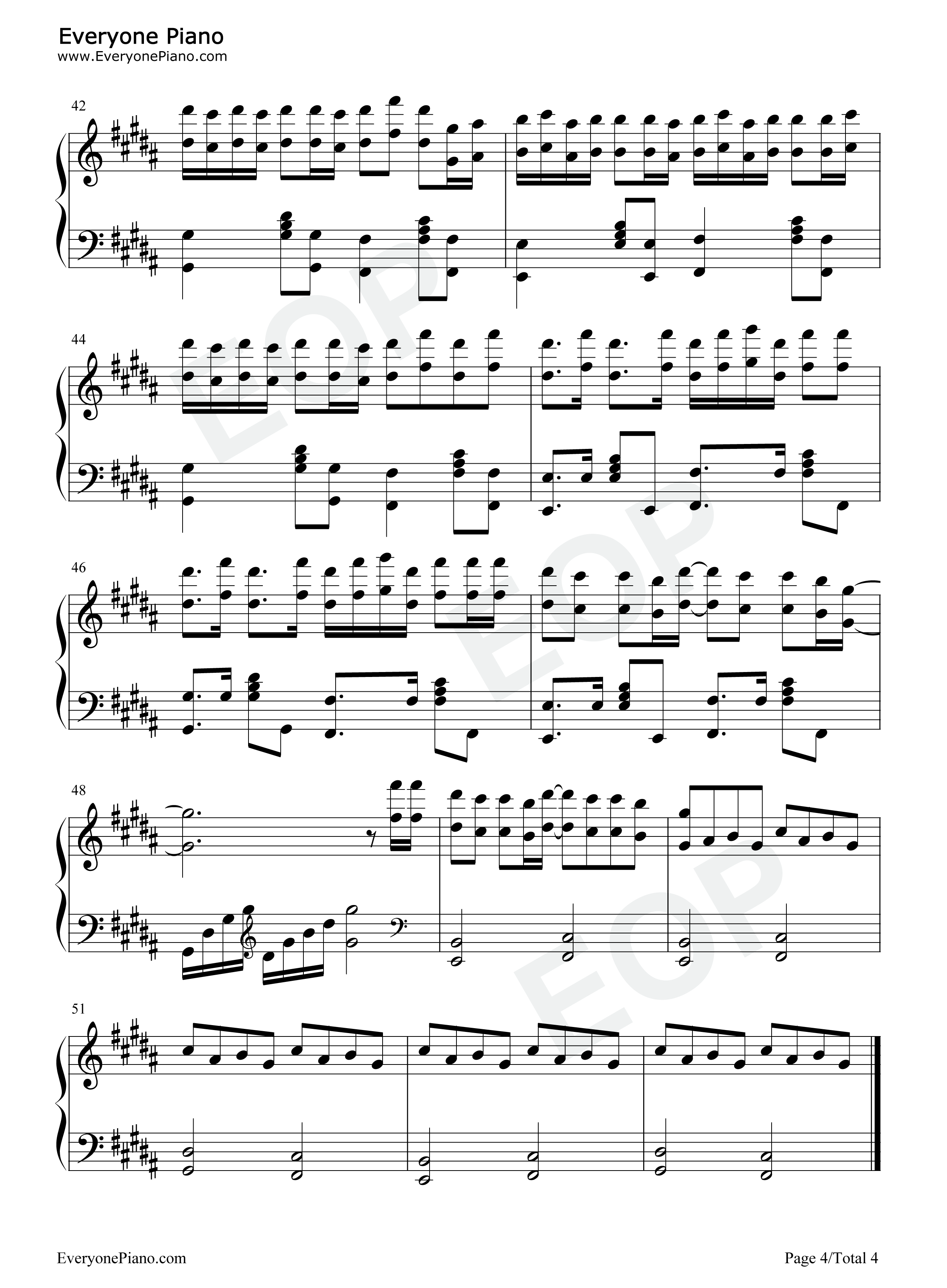 孤勇者钢琴谱_陈奕迅