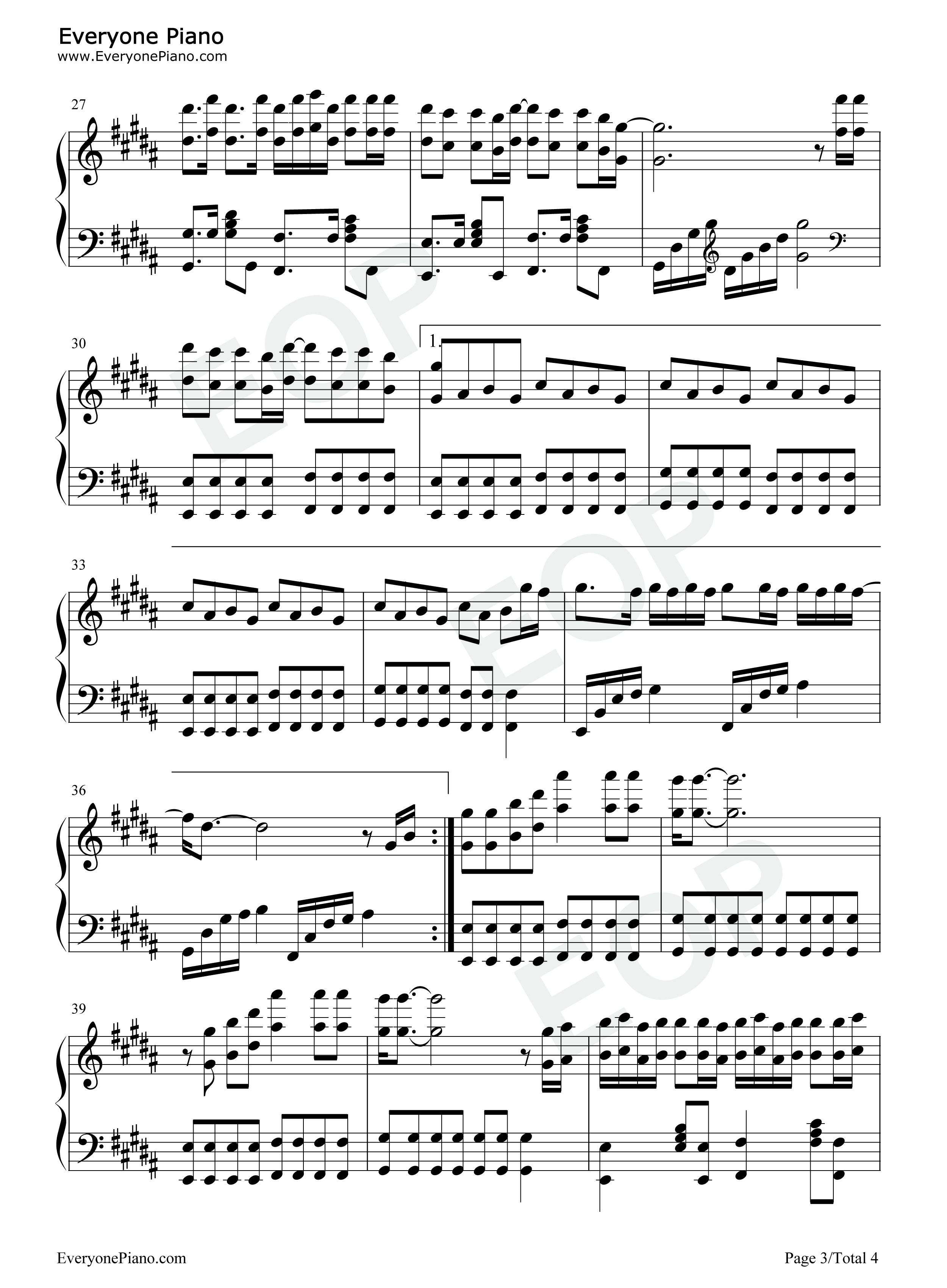 孤勇者钢琴谱_陈奕迅