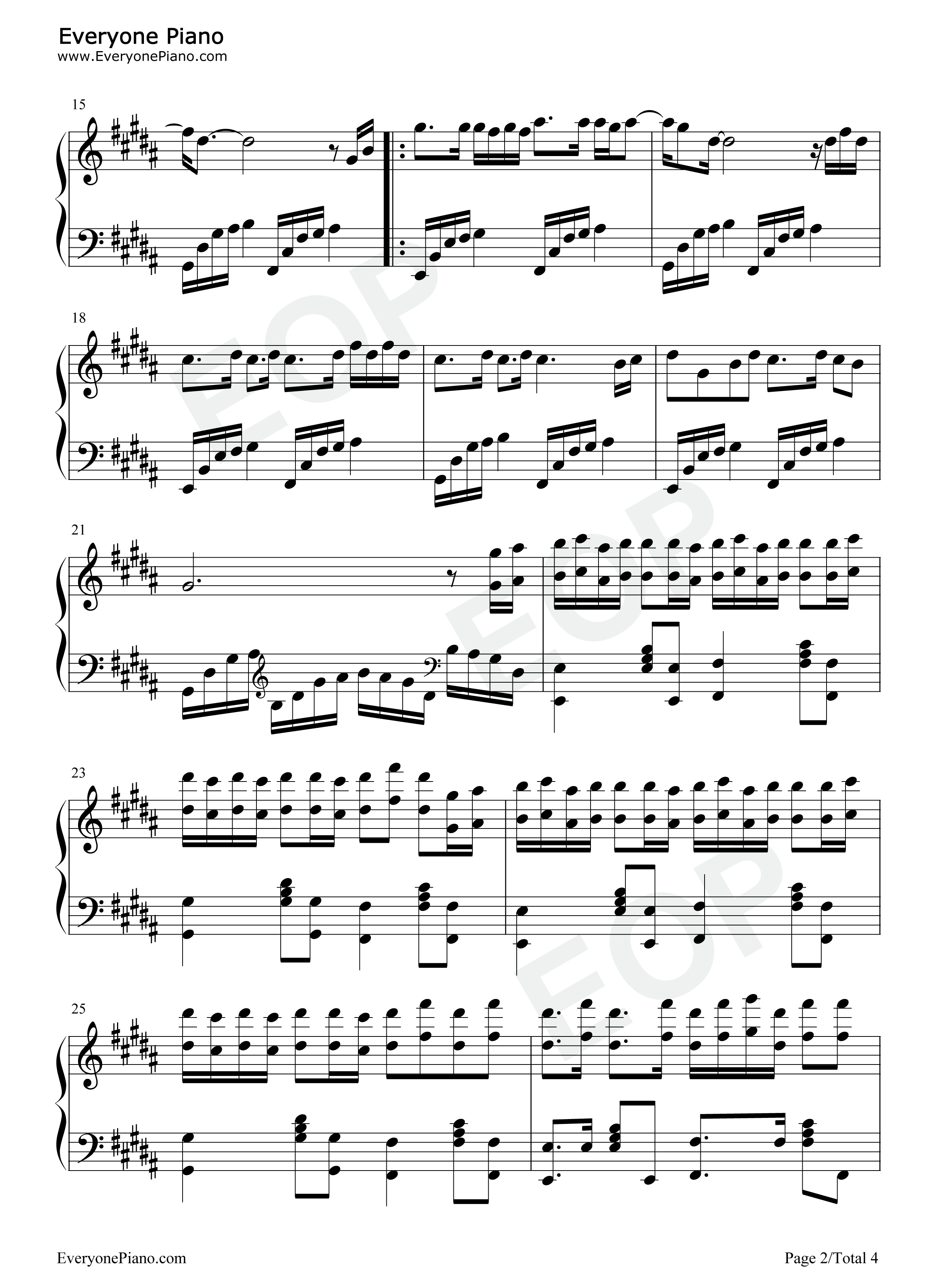 孤勇者钢琴谱_陈奕迅