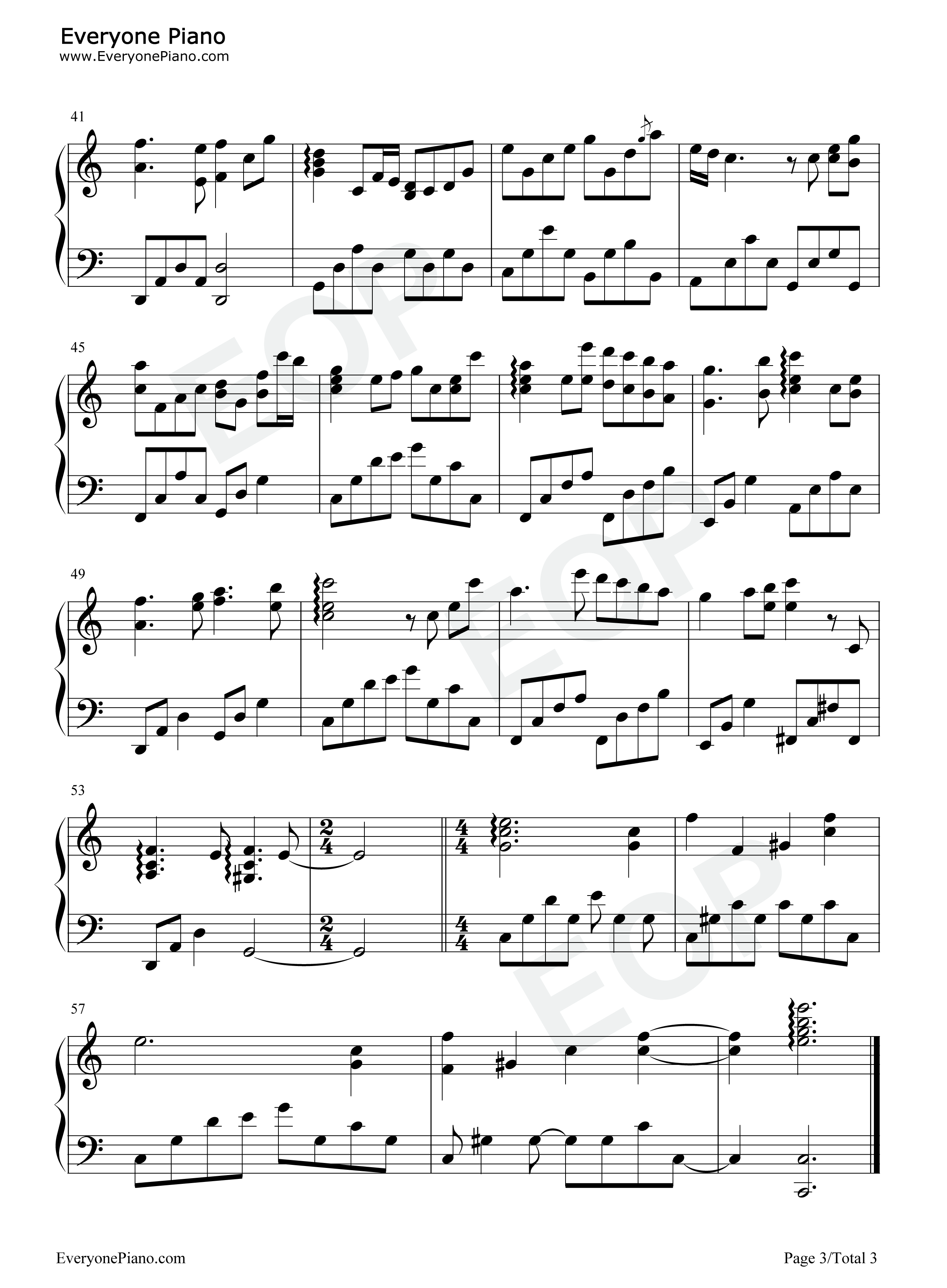 夜的晚安曲钢琴谱_石进