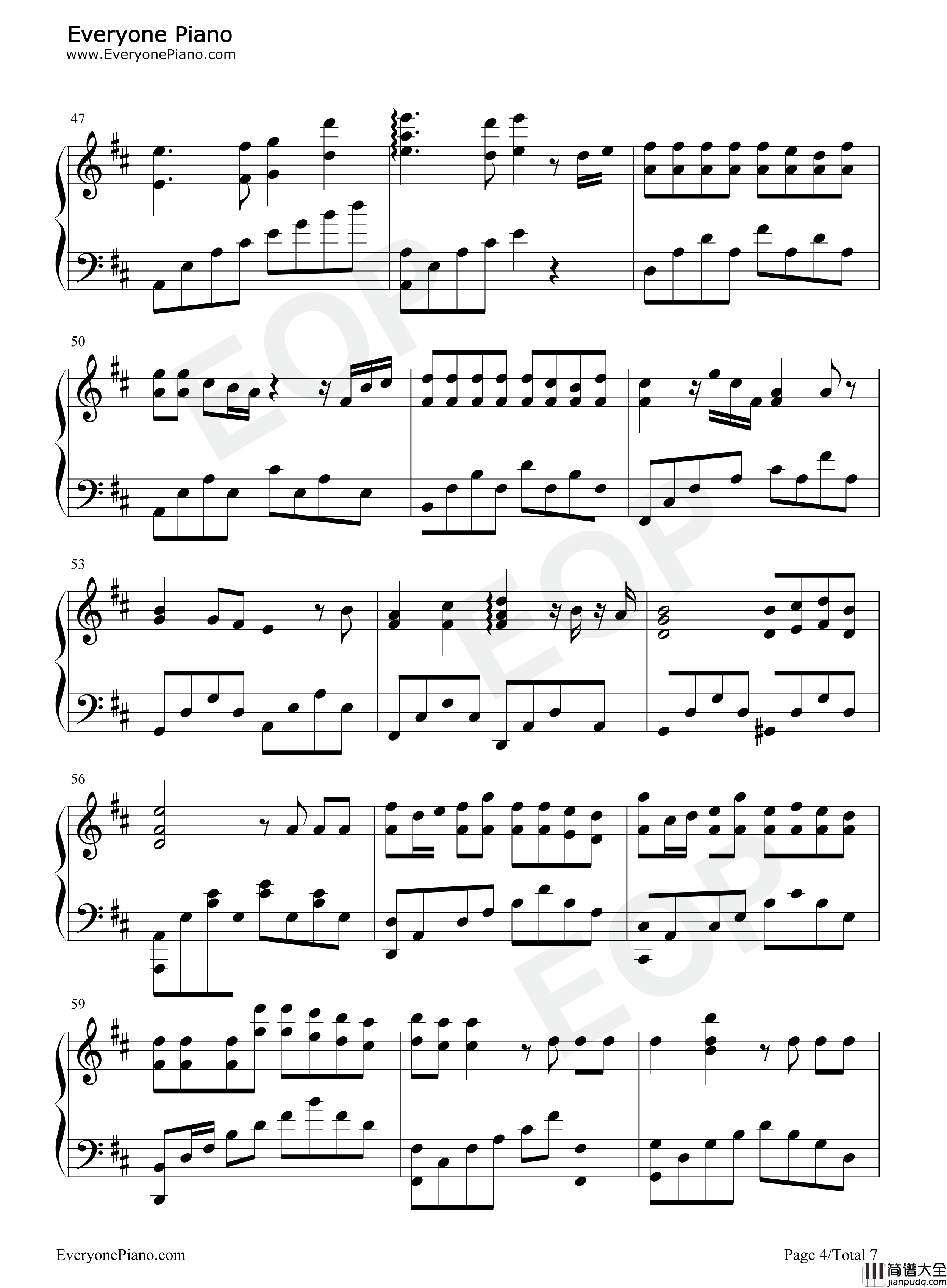 和你一样钢琴谱_李宇春