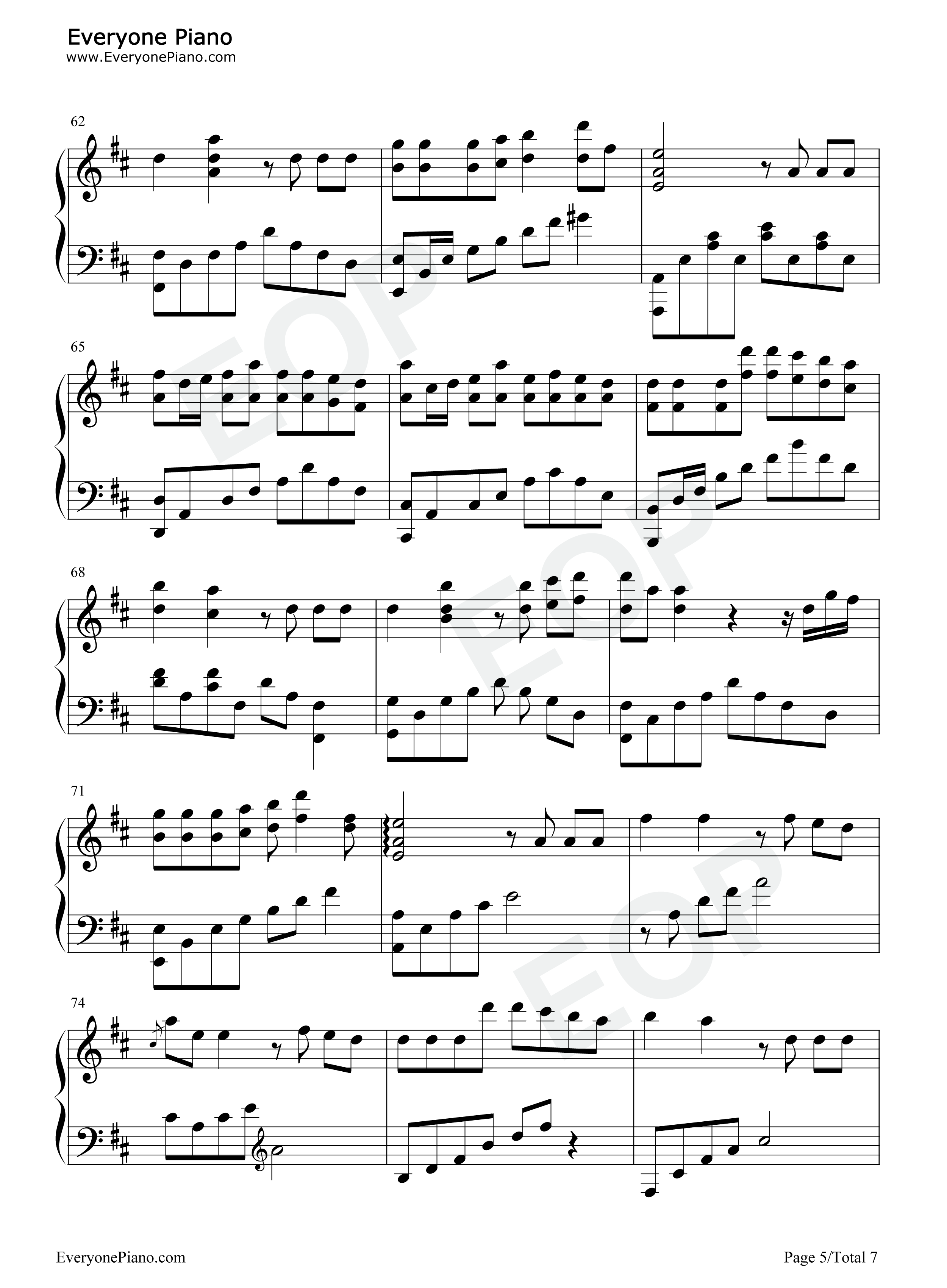 和你一样钢琴谱_李宇春