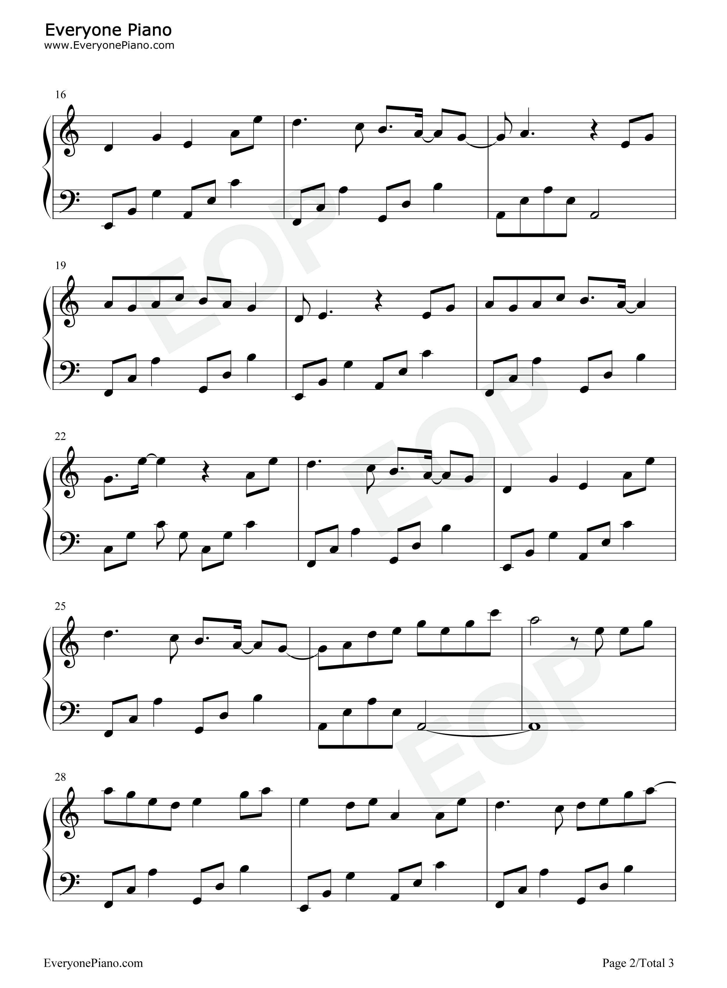 金玉良缘钢琴谱_付雪