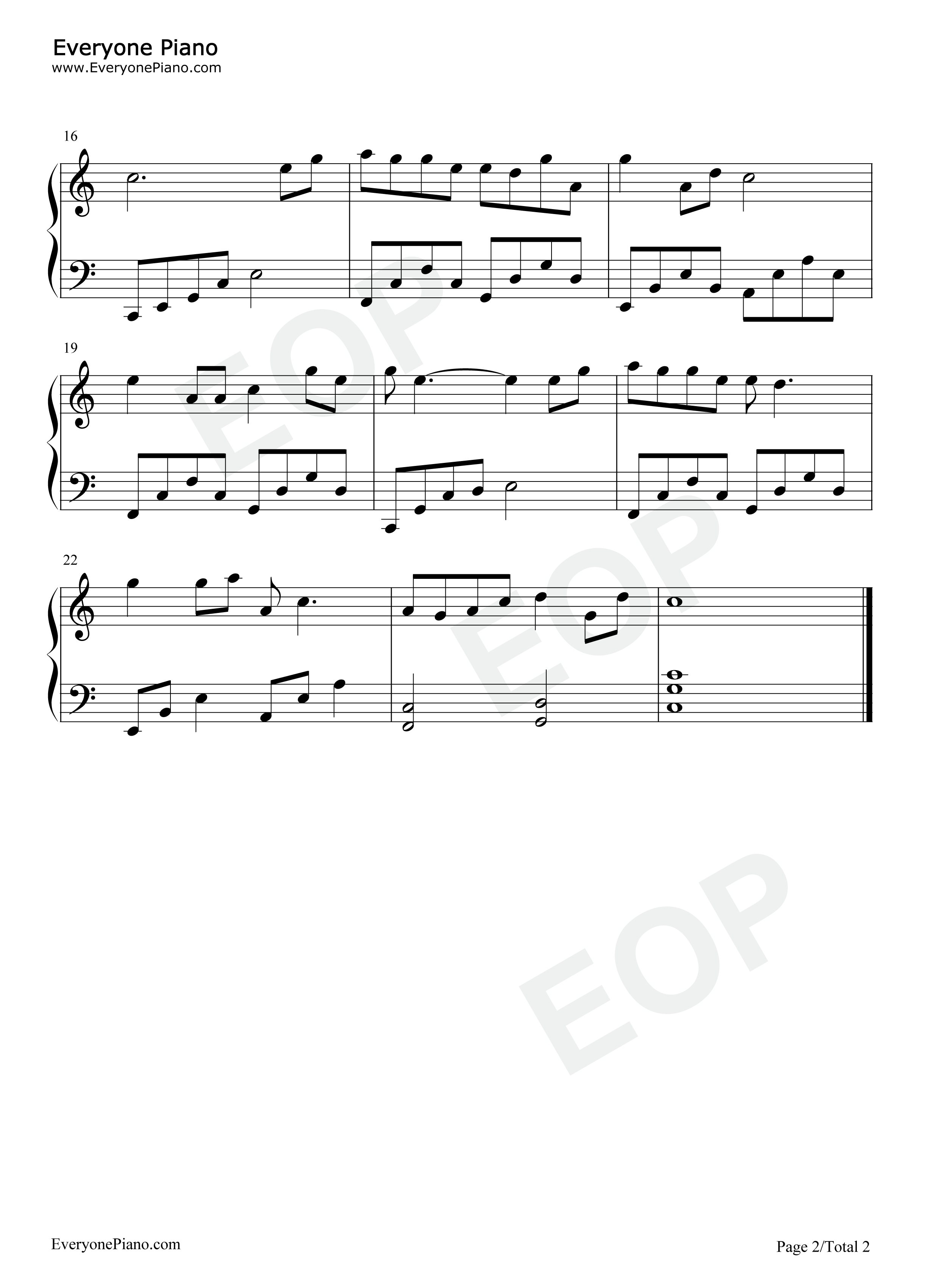 须尽欢钢琴谱_渡