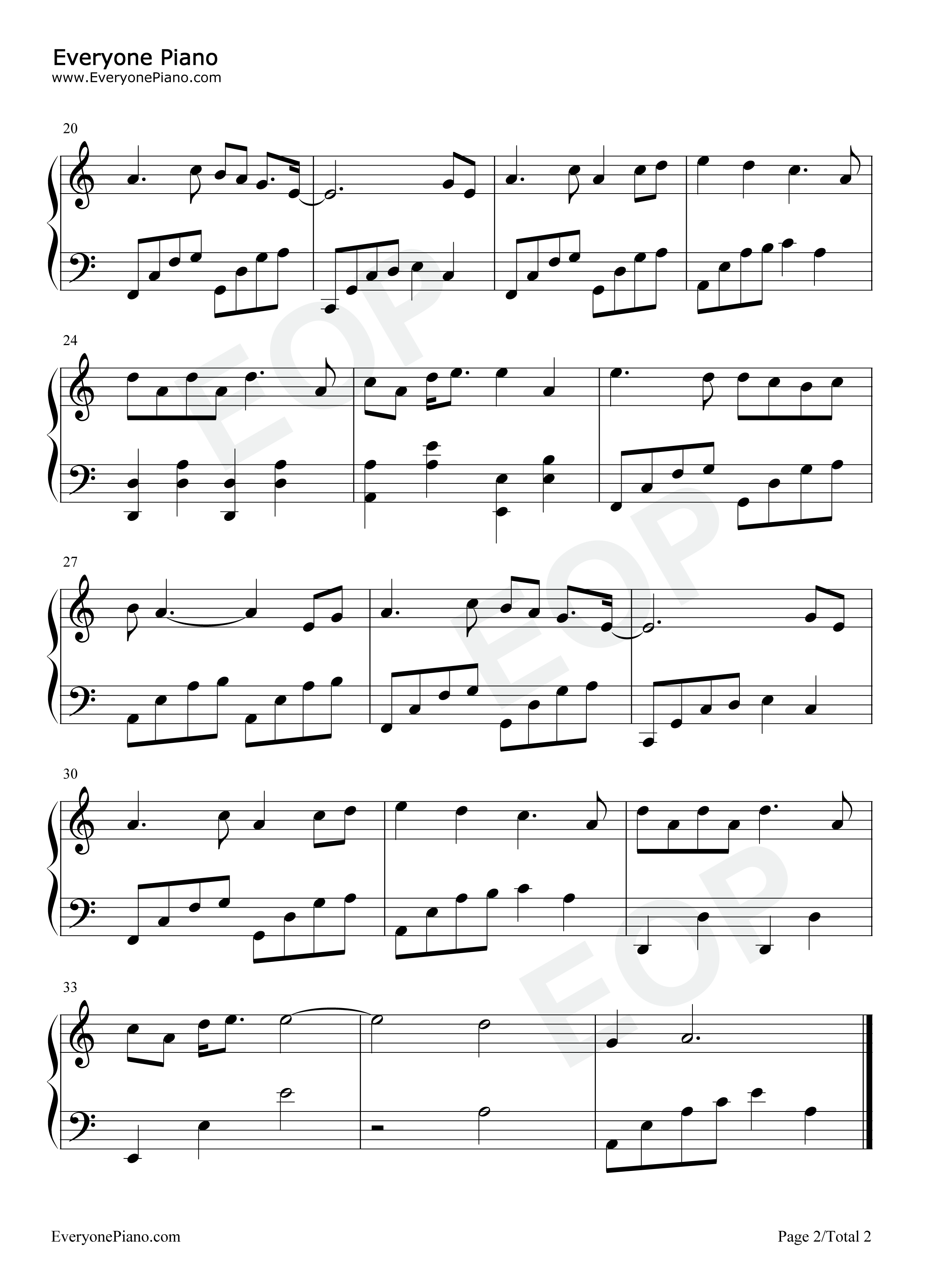 百川拨弦钢琴谱_阿朵