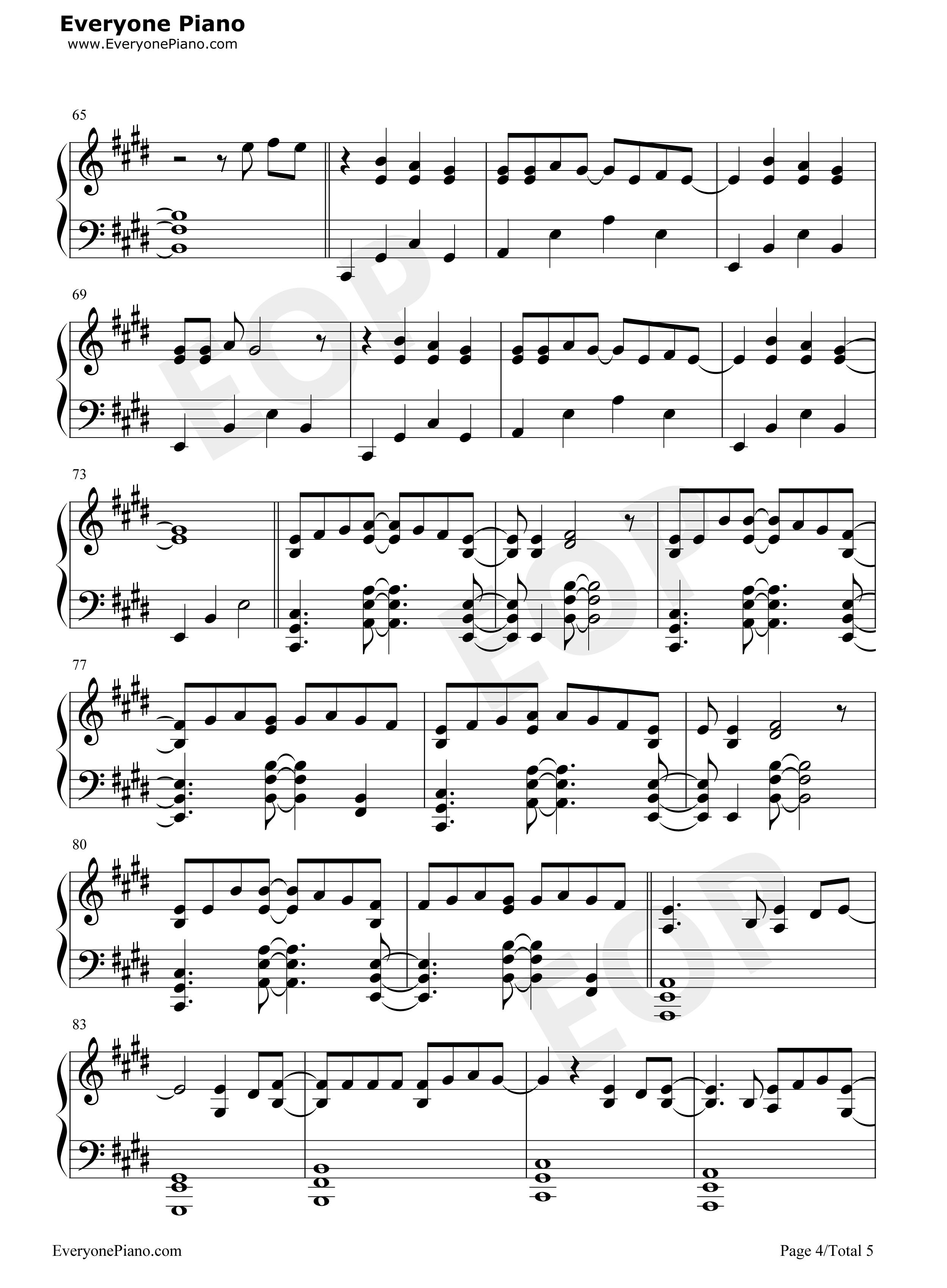 グランドエスケープ钢琴谱_Radwimps