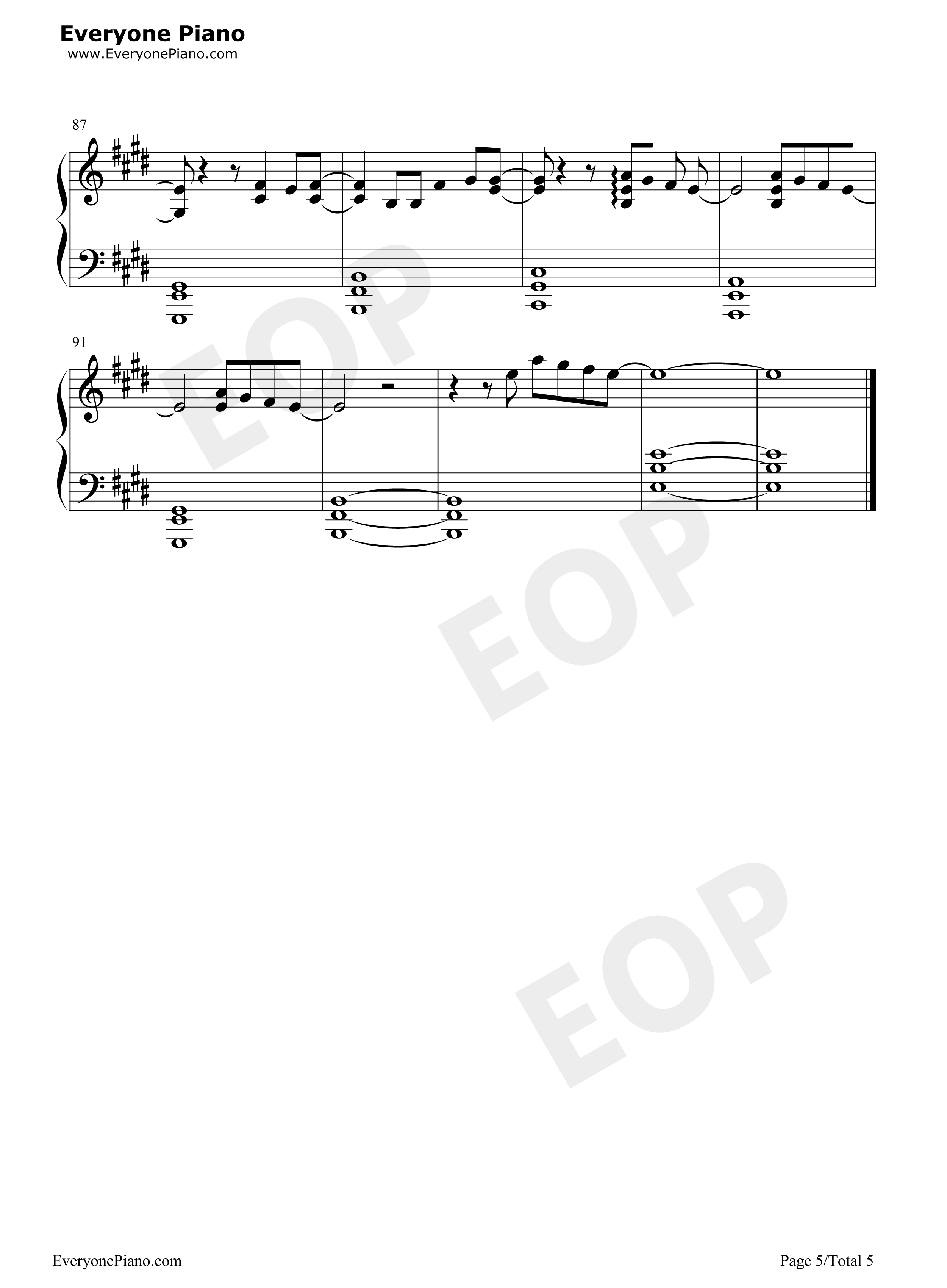 グランドエスケープ钢琴谱_Radwimps