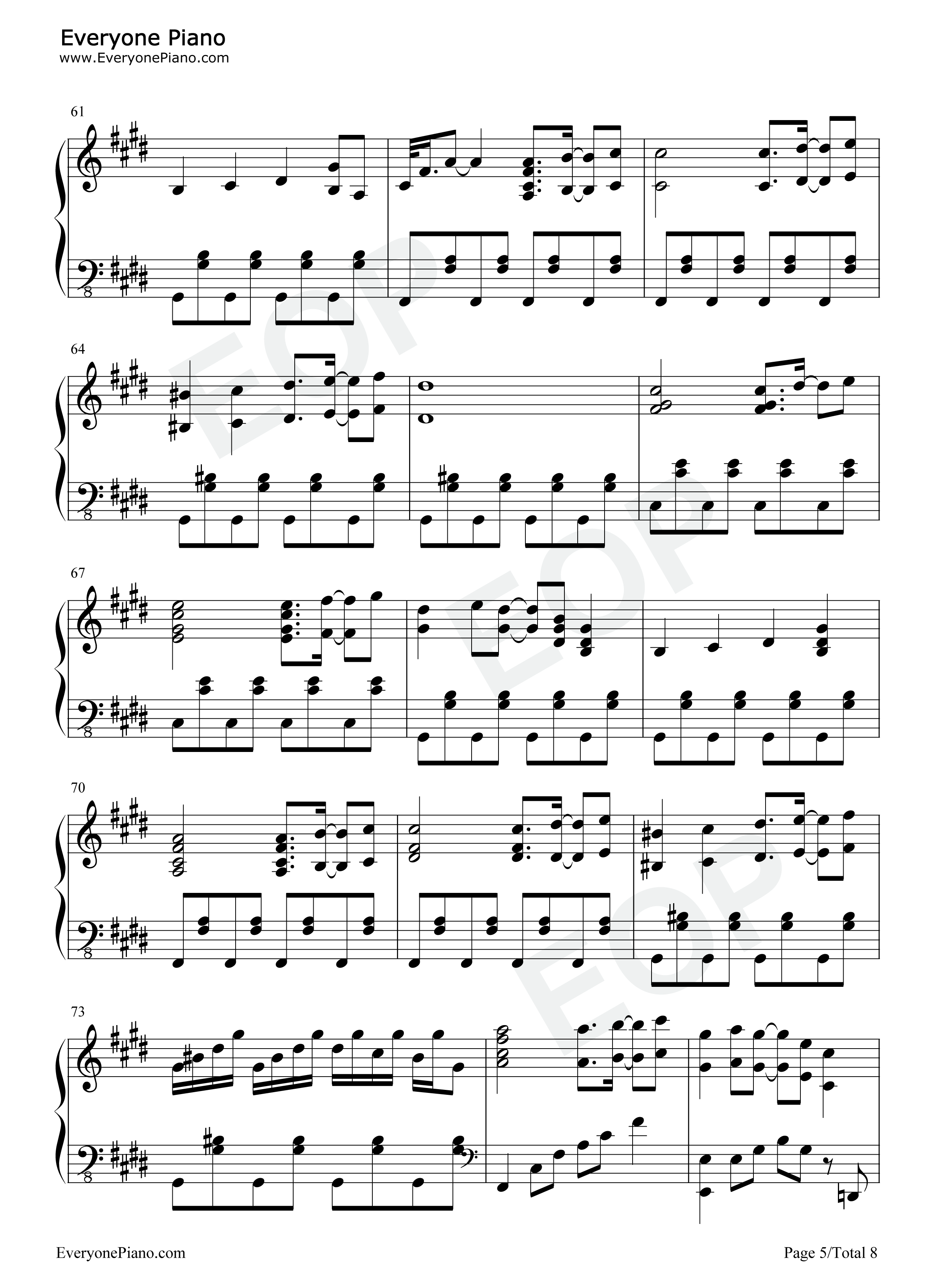 信仰は儚き人間の為に钢琴谱_ZUN