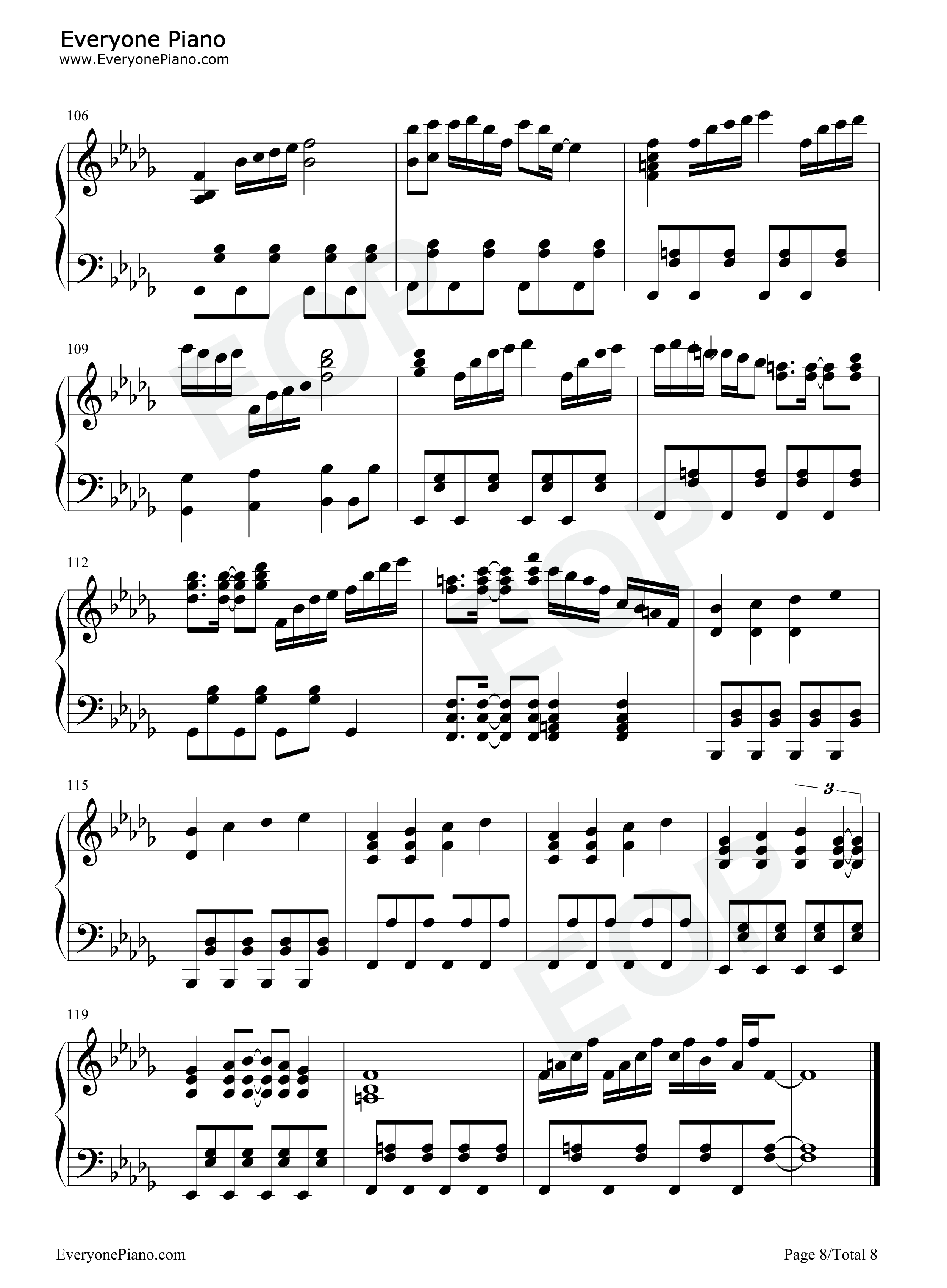 信仰は儚き人間の為に钢琴谱_ZUN