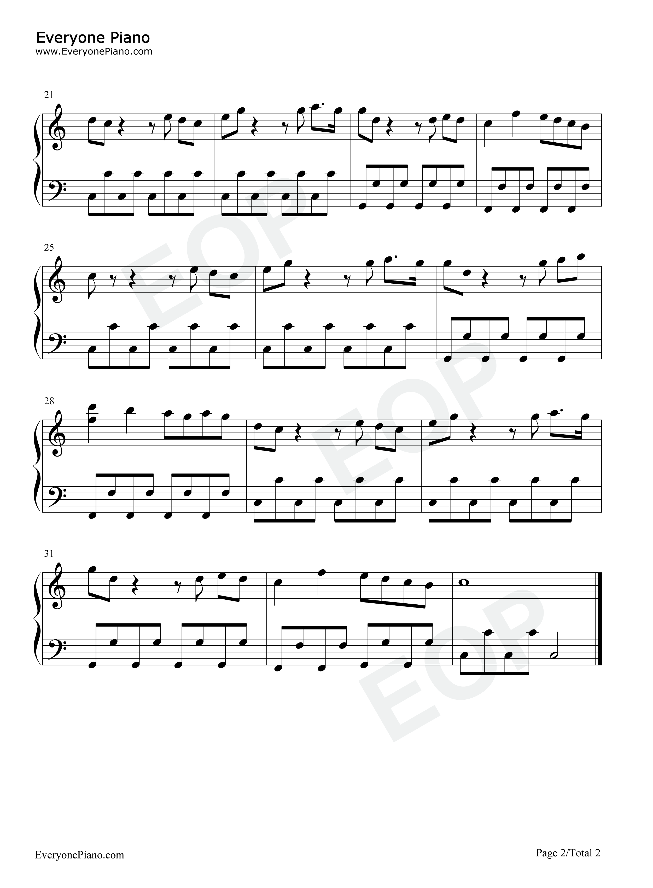 假面舞会钢琴谱_很美味