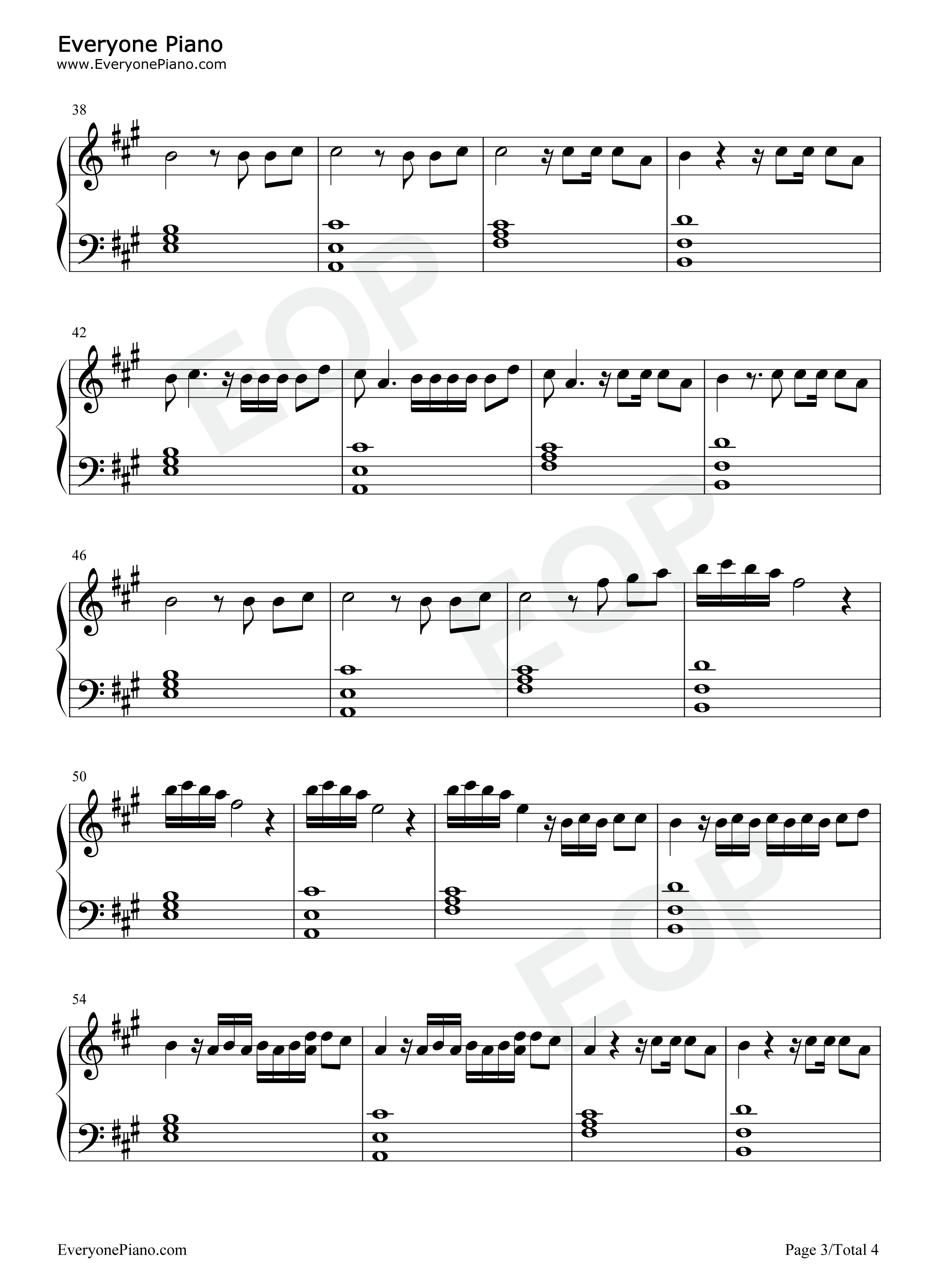 Me_Pase钢琴谱_Enrique_Iglesias_Farruko