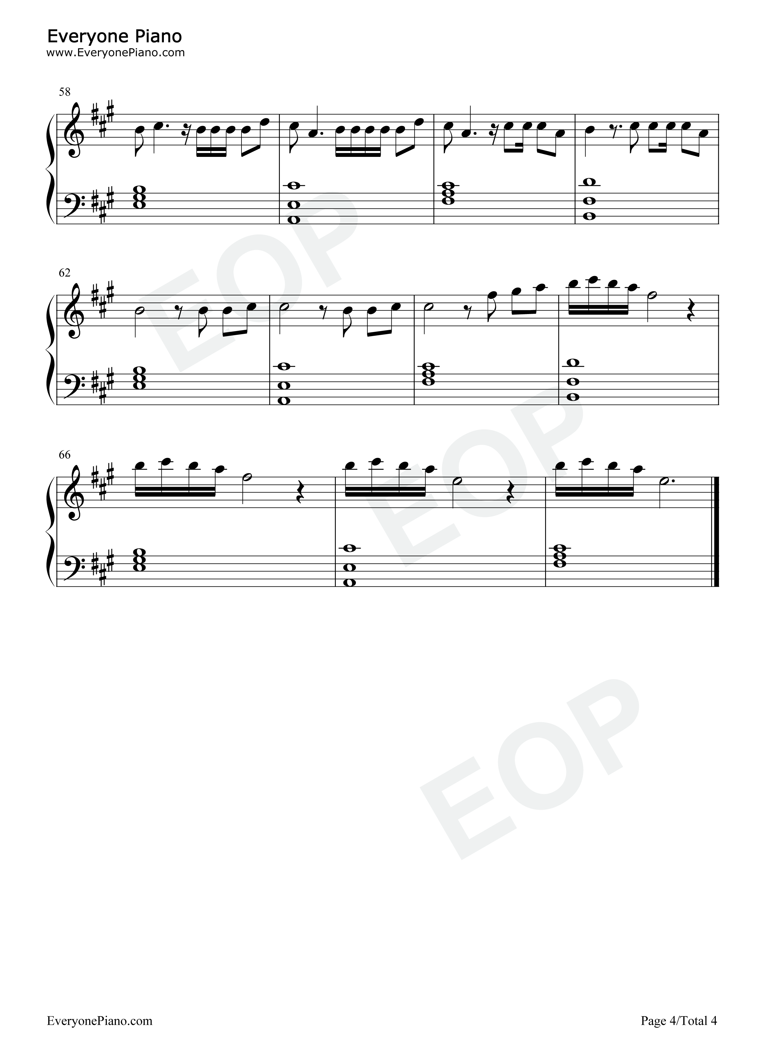 Me_Pase钢琴谱_Enrique_Iglesias_Farruko