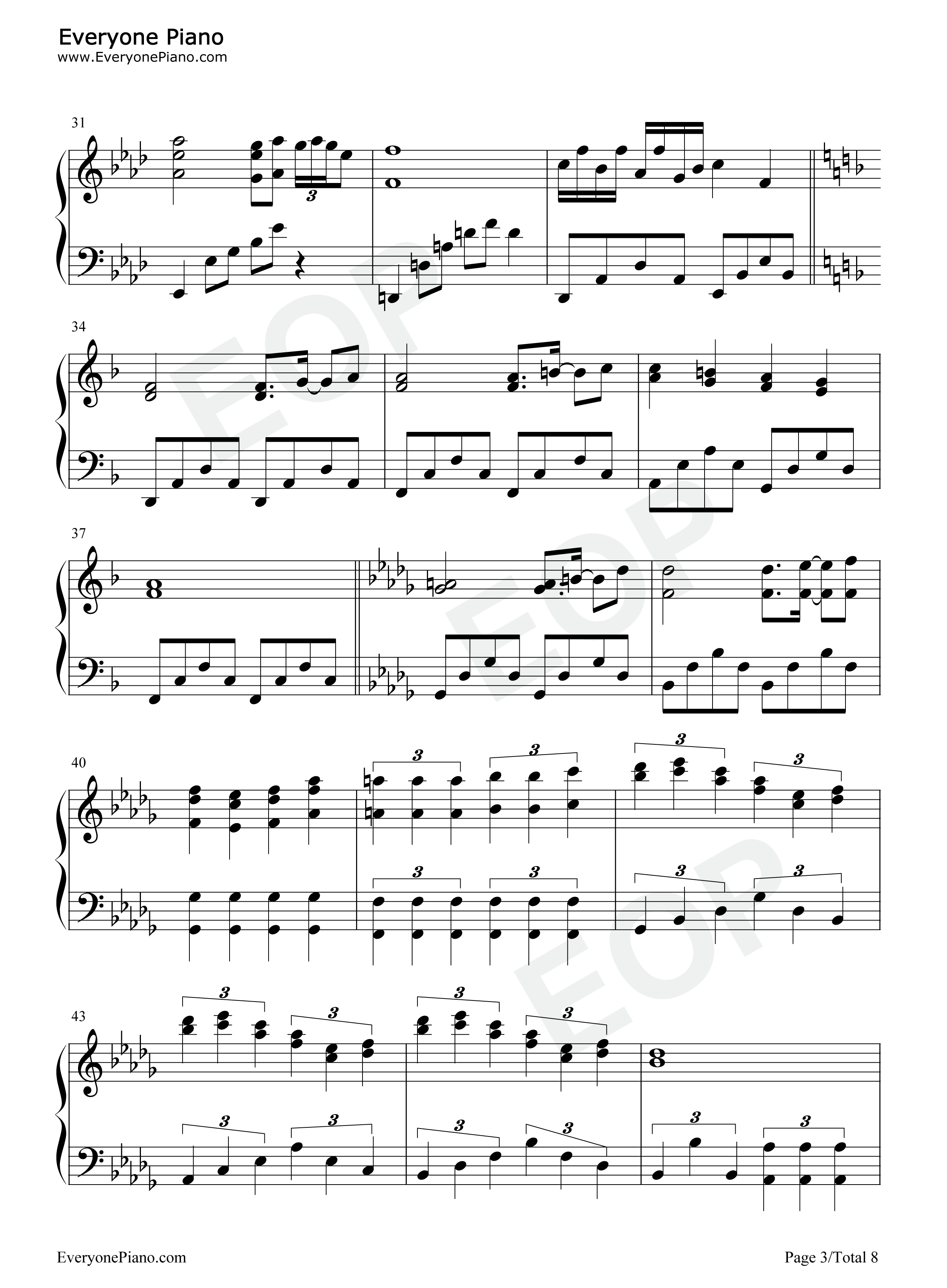 少女が見た日本の原風景钢琴谱_东方Project