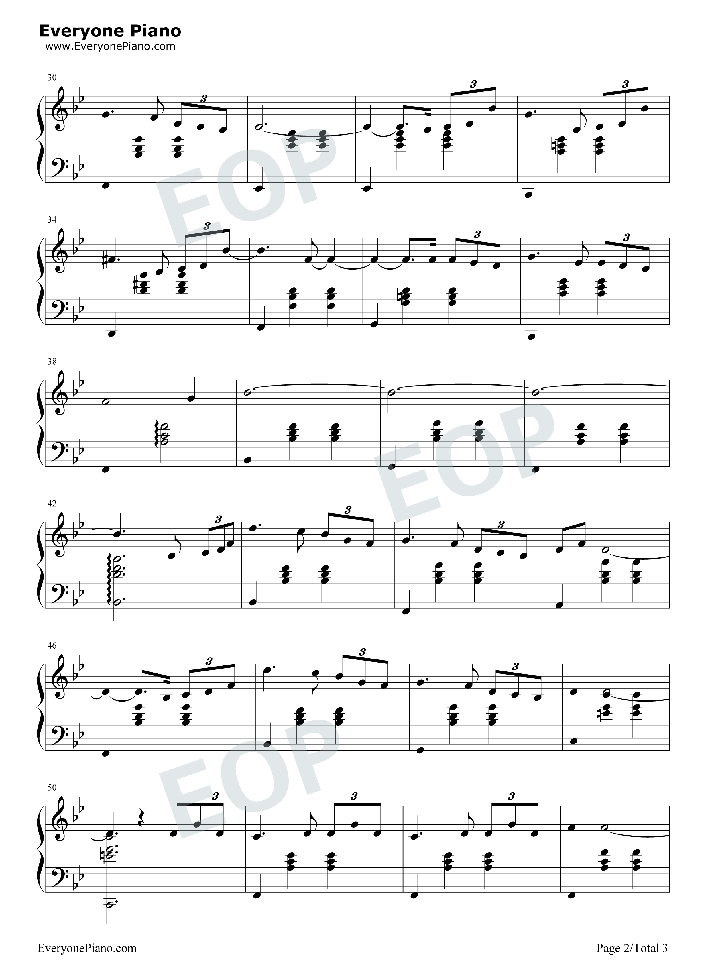 偶遇钢琴谱_王菲