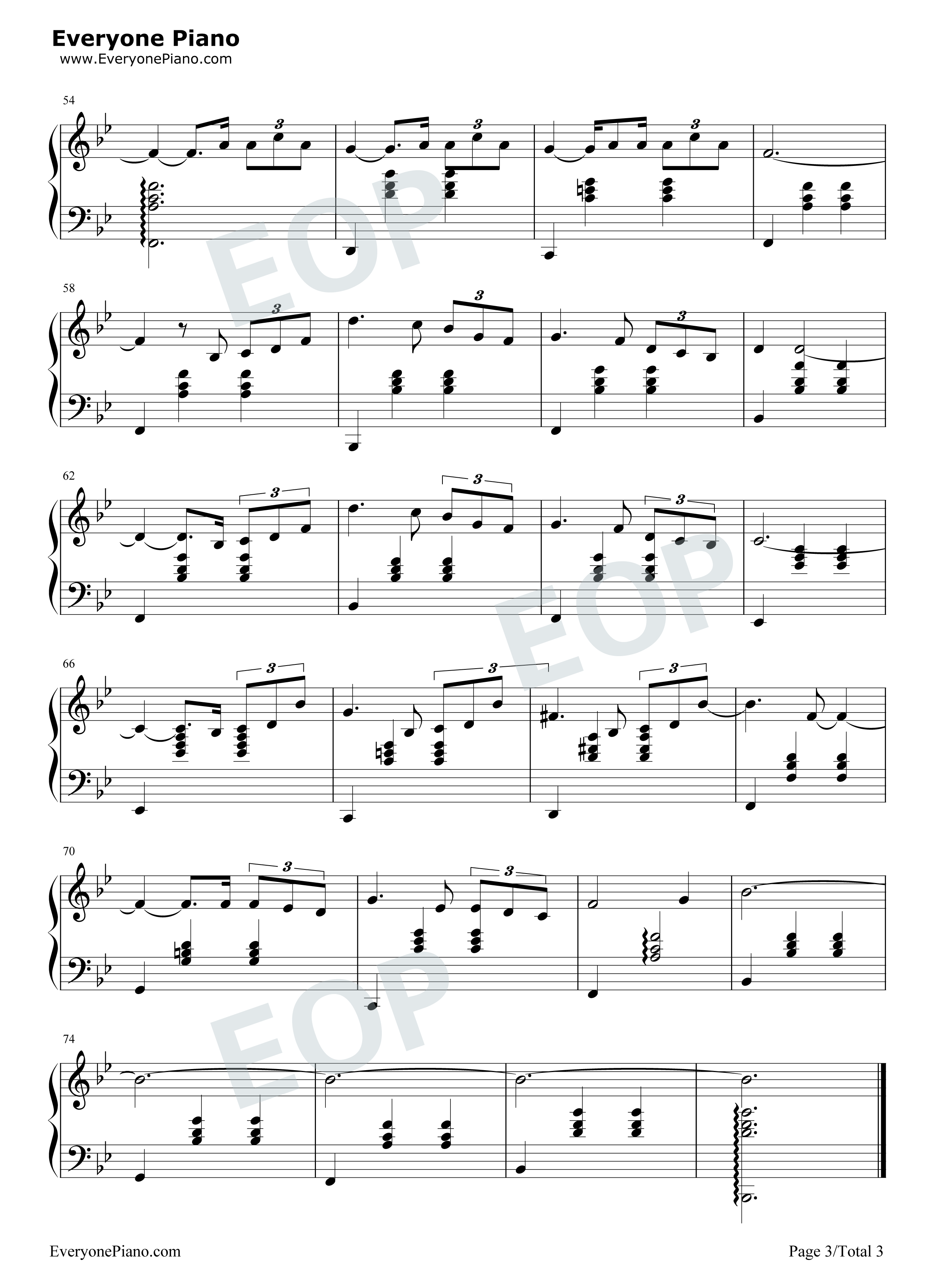 偶遇钢琴谱_王菲