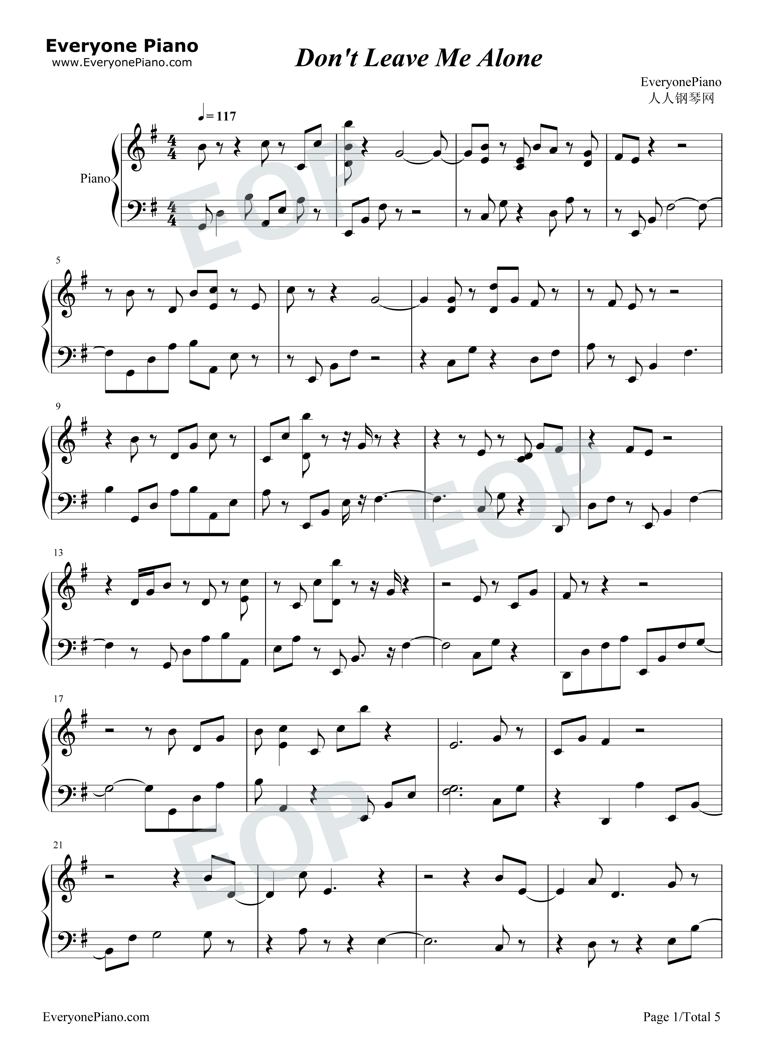 Don't_Leave_Me_Alone钢琴谱_David_Guetta_Anne_Marie