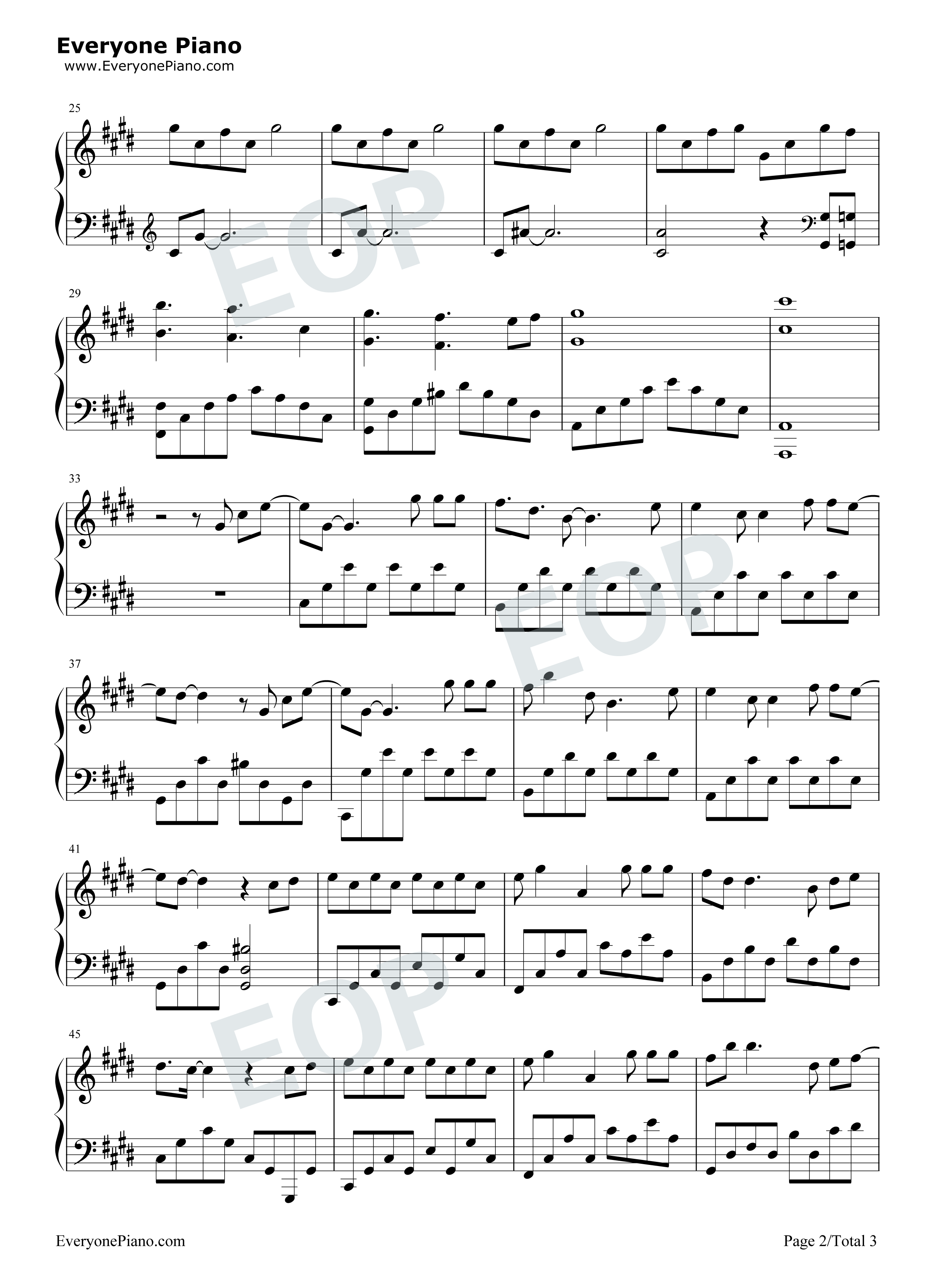 一生等你钢琴谱_袁娅维