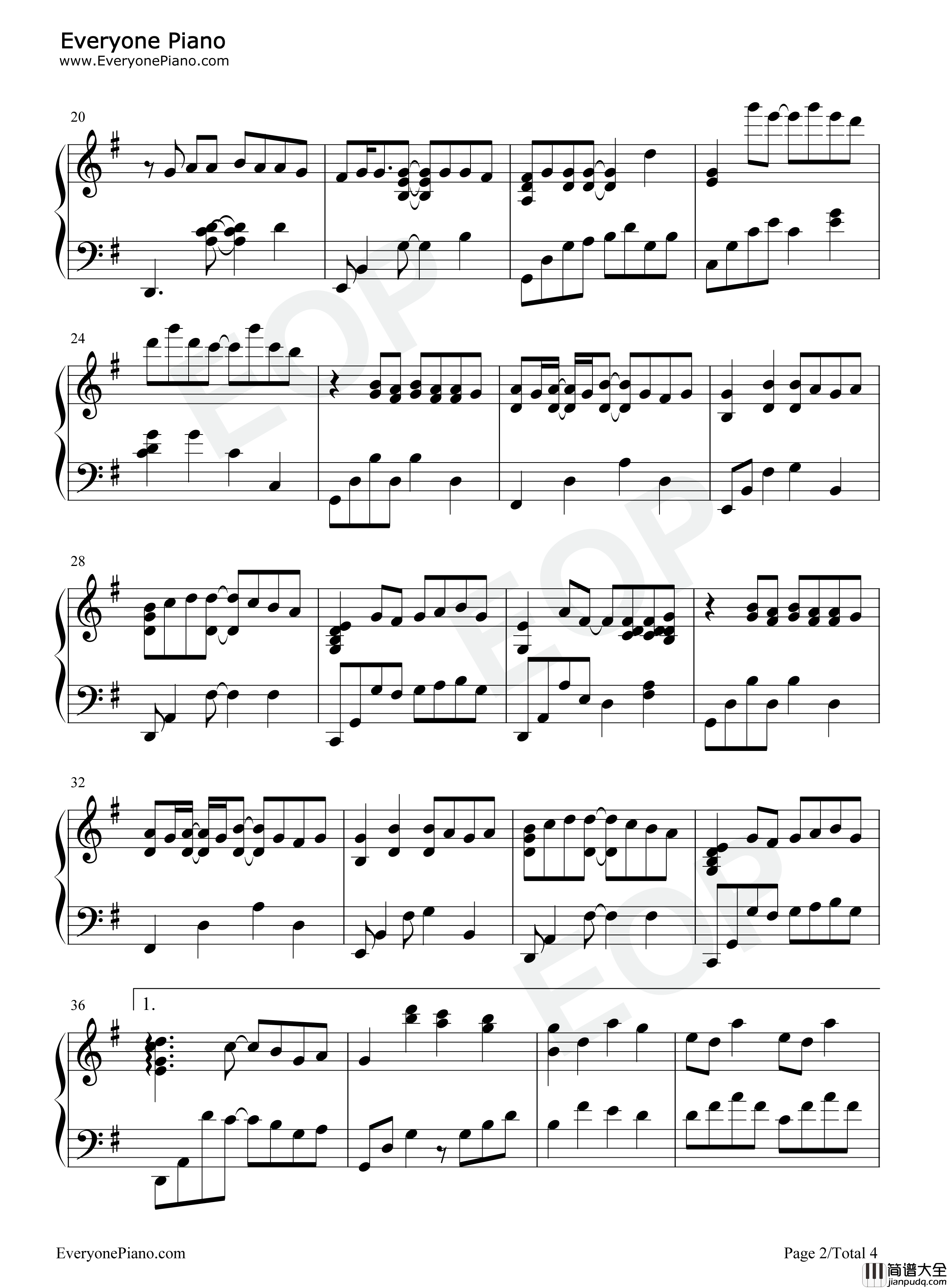 初恋钢琴谱_宇多田光