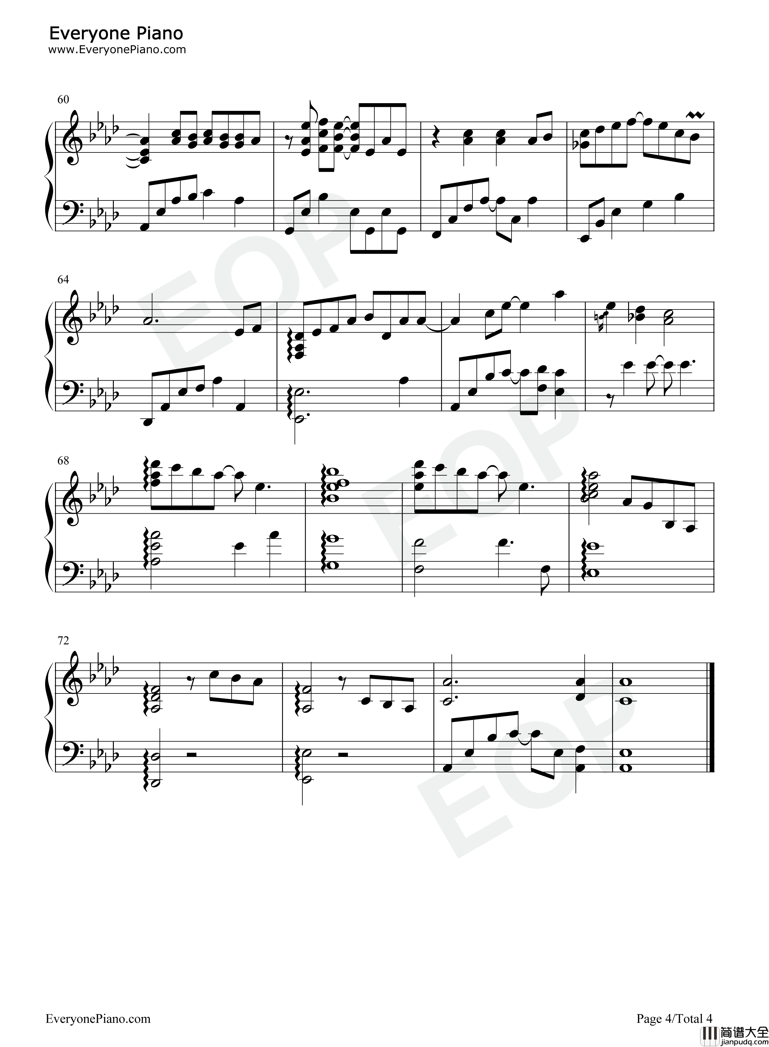 初恋钢琴谱_宇多田光