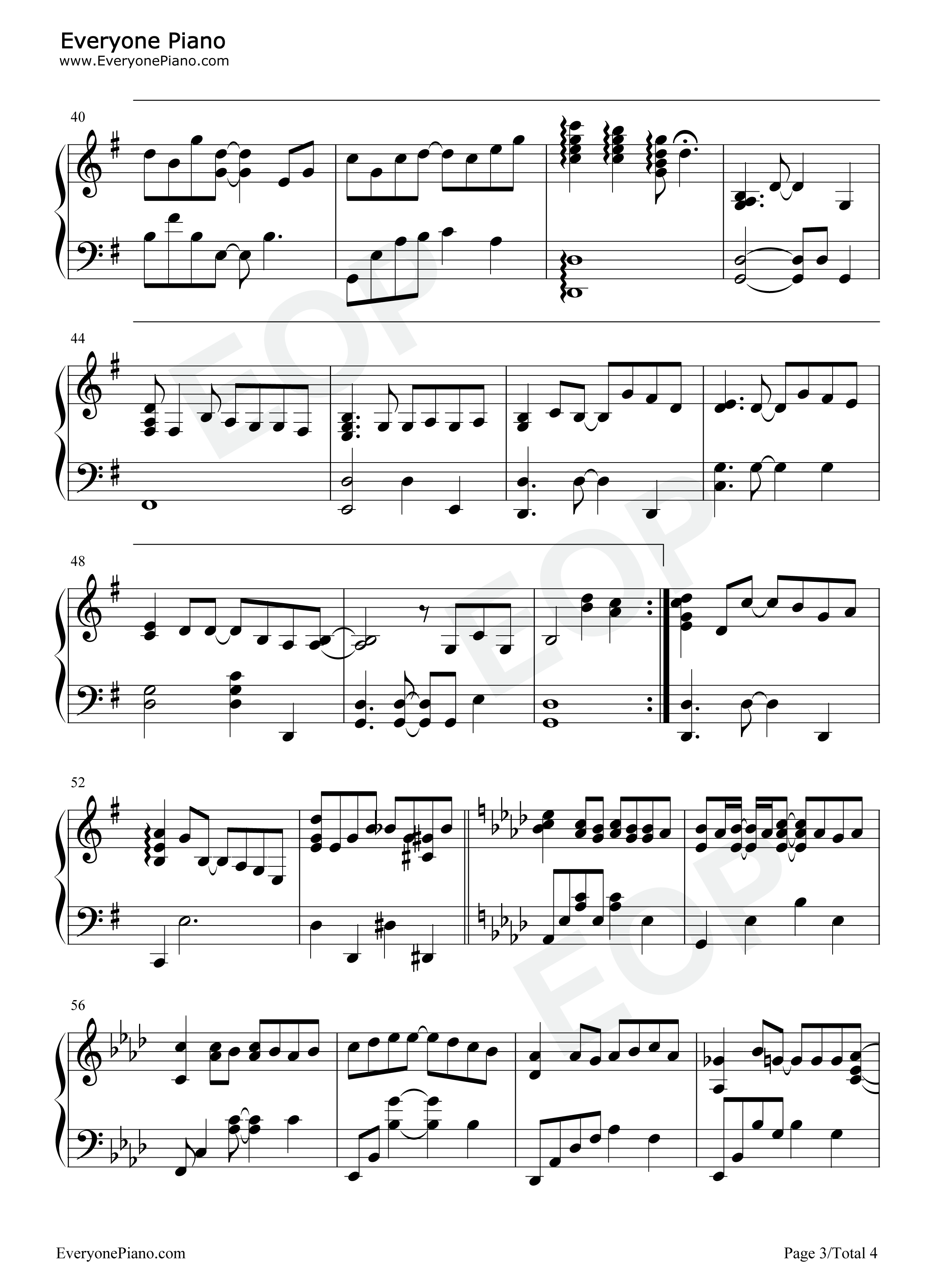 初恋钢琴谱_宇多田光