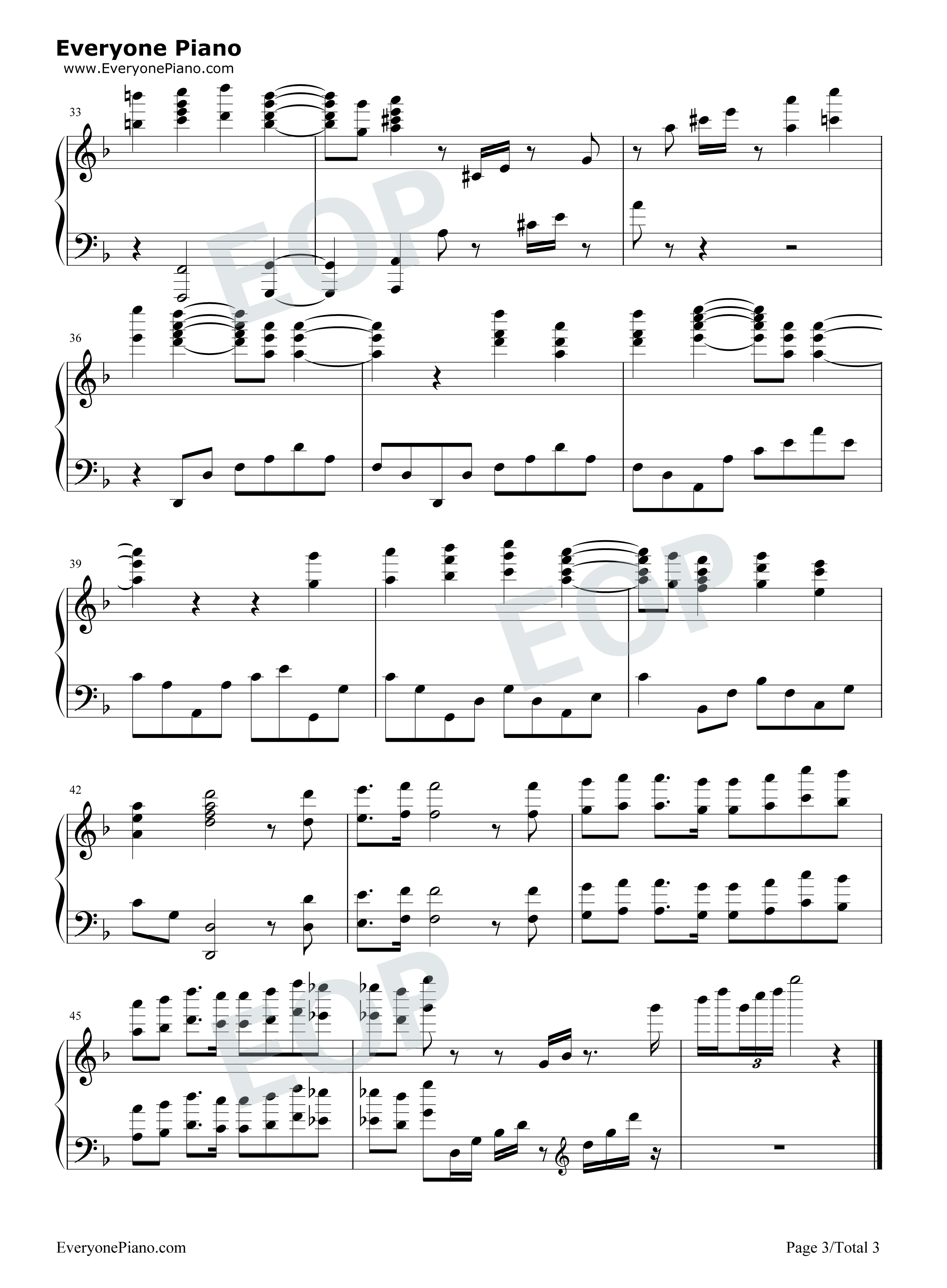 出埃及记钢琴谱_马克西姆