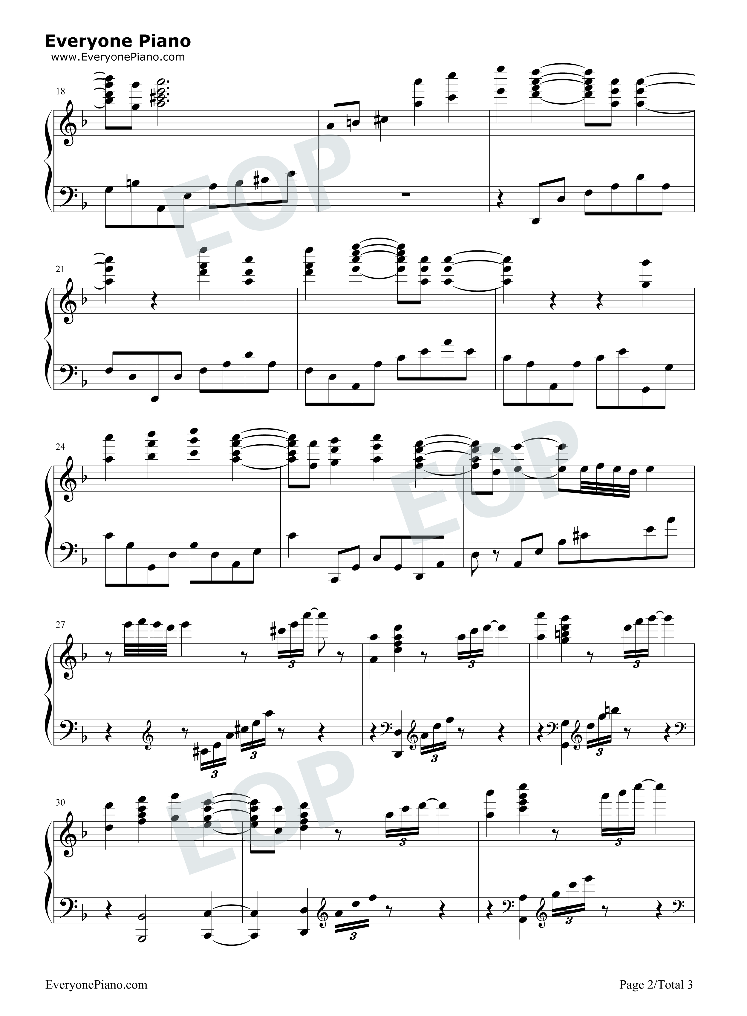 出埃及记钢琴谱_马克西姆