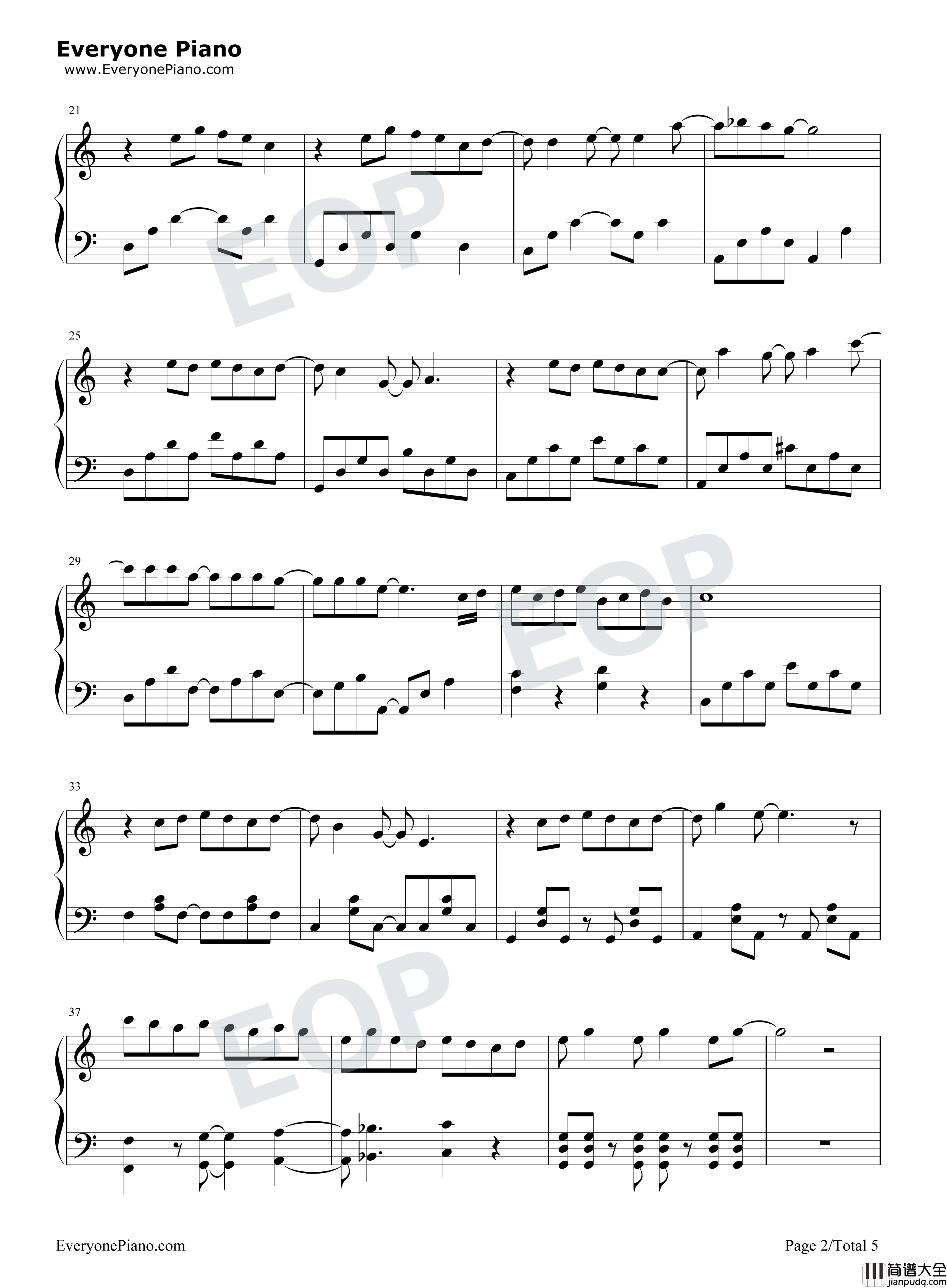 幸福需要一点偏差钢琴谱_任家萱_Selina