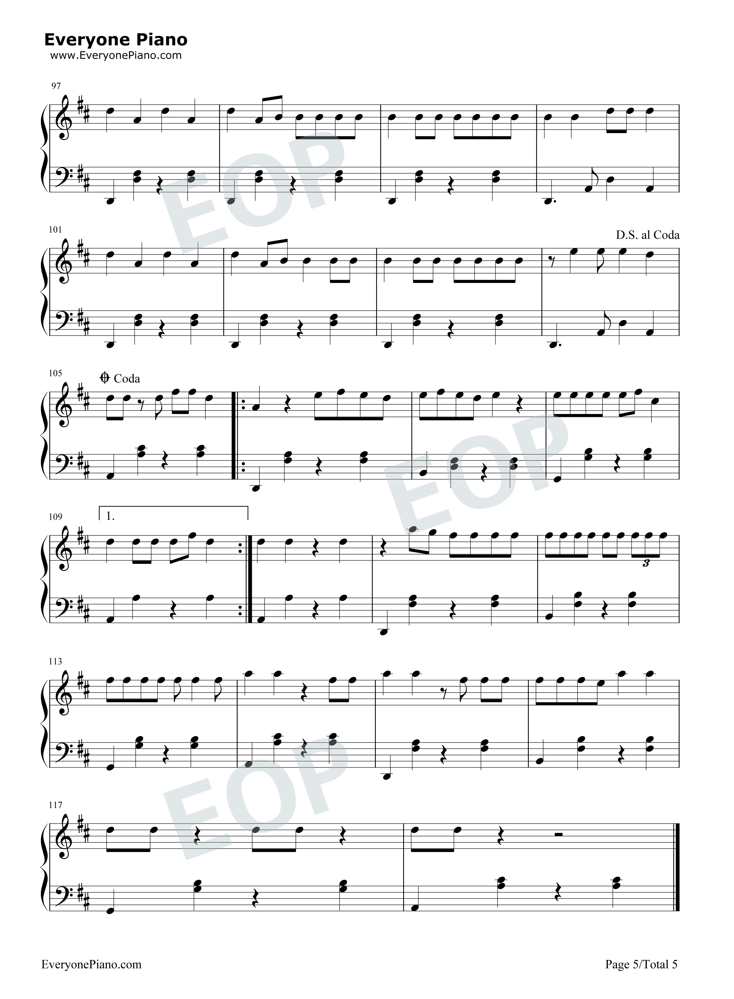 Dura钢琴谱_Daddy_Yankee