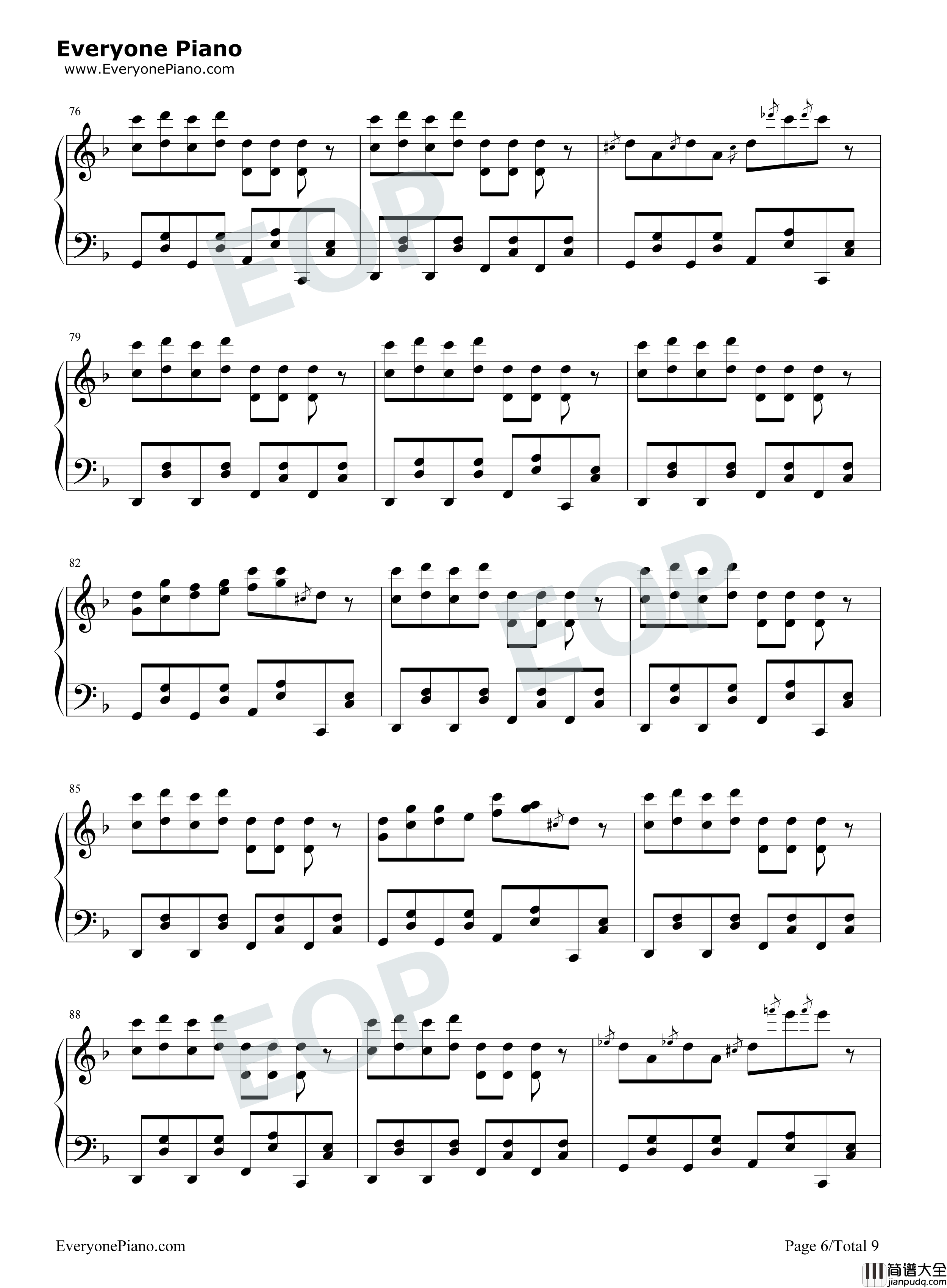 卡路里钢琴谱_火箭少女101