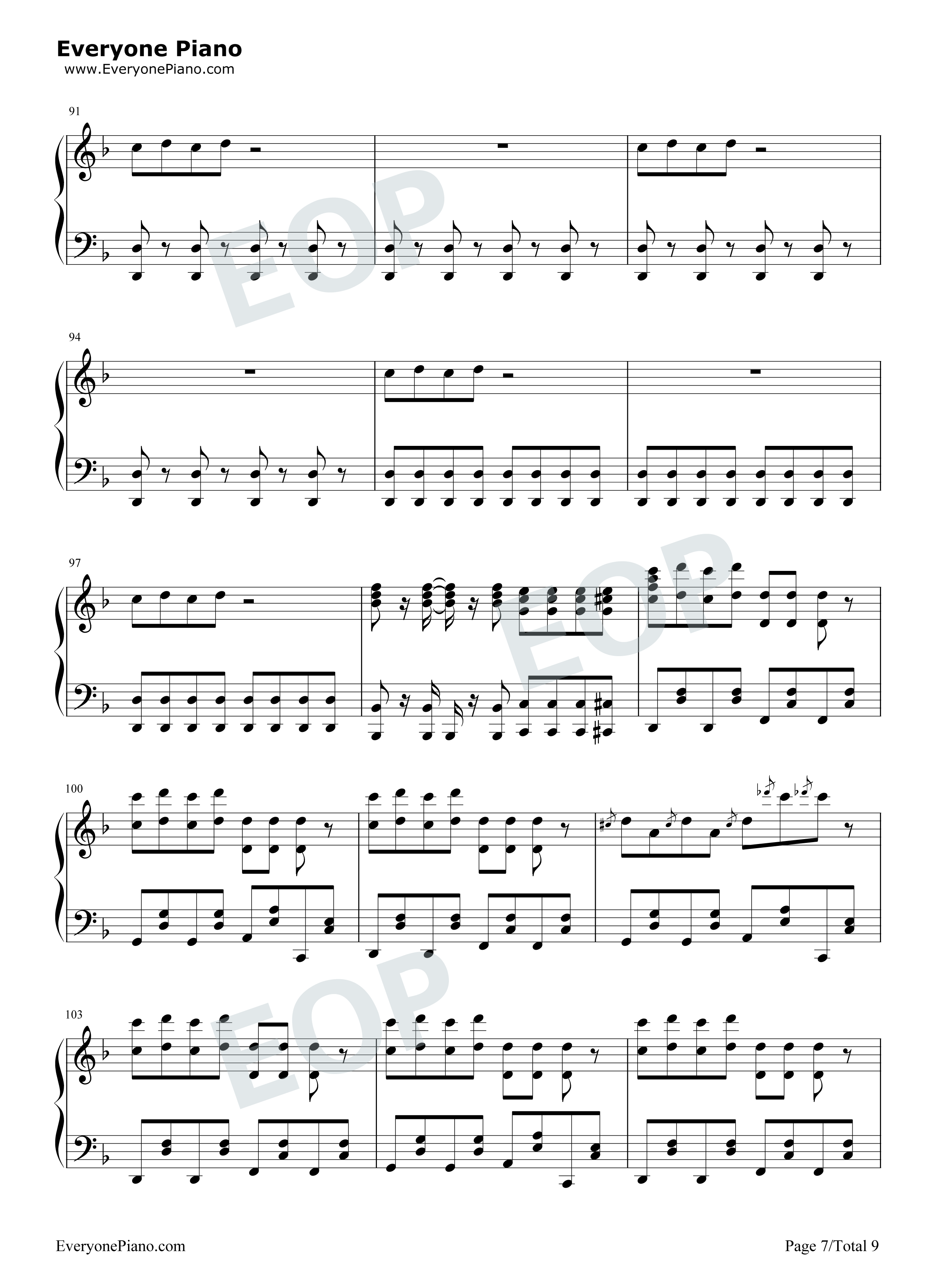 卡路里钢琴谱_火箭少女101