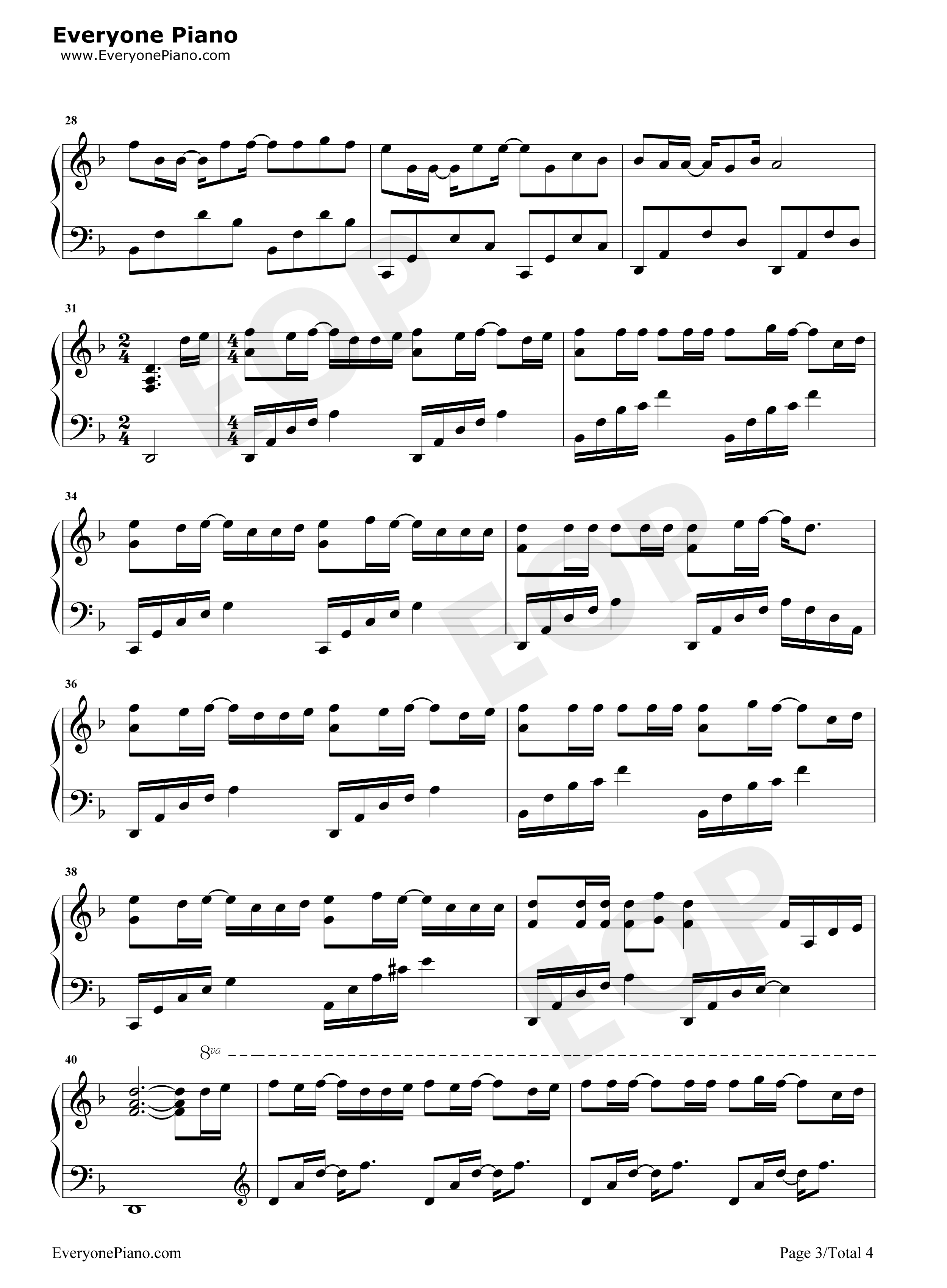 自作多情钢琴谱_本兮