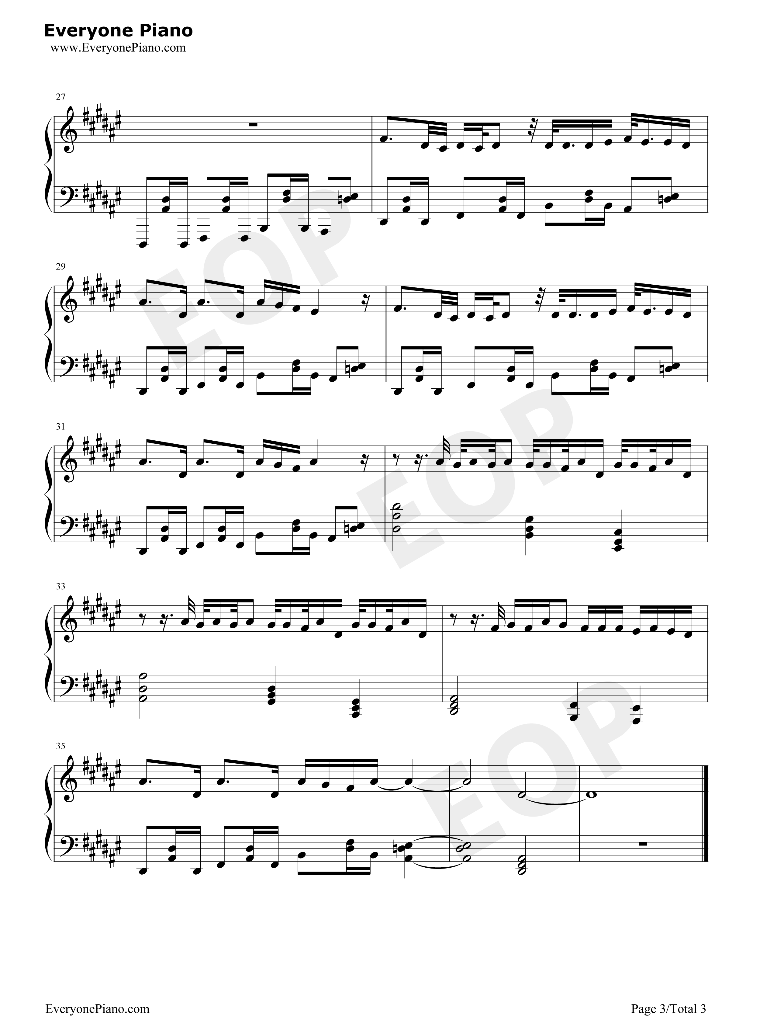 寒鸦少年钢琴谱_华晨宇