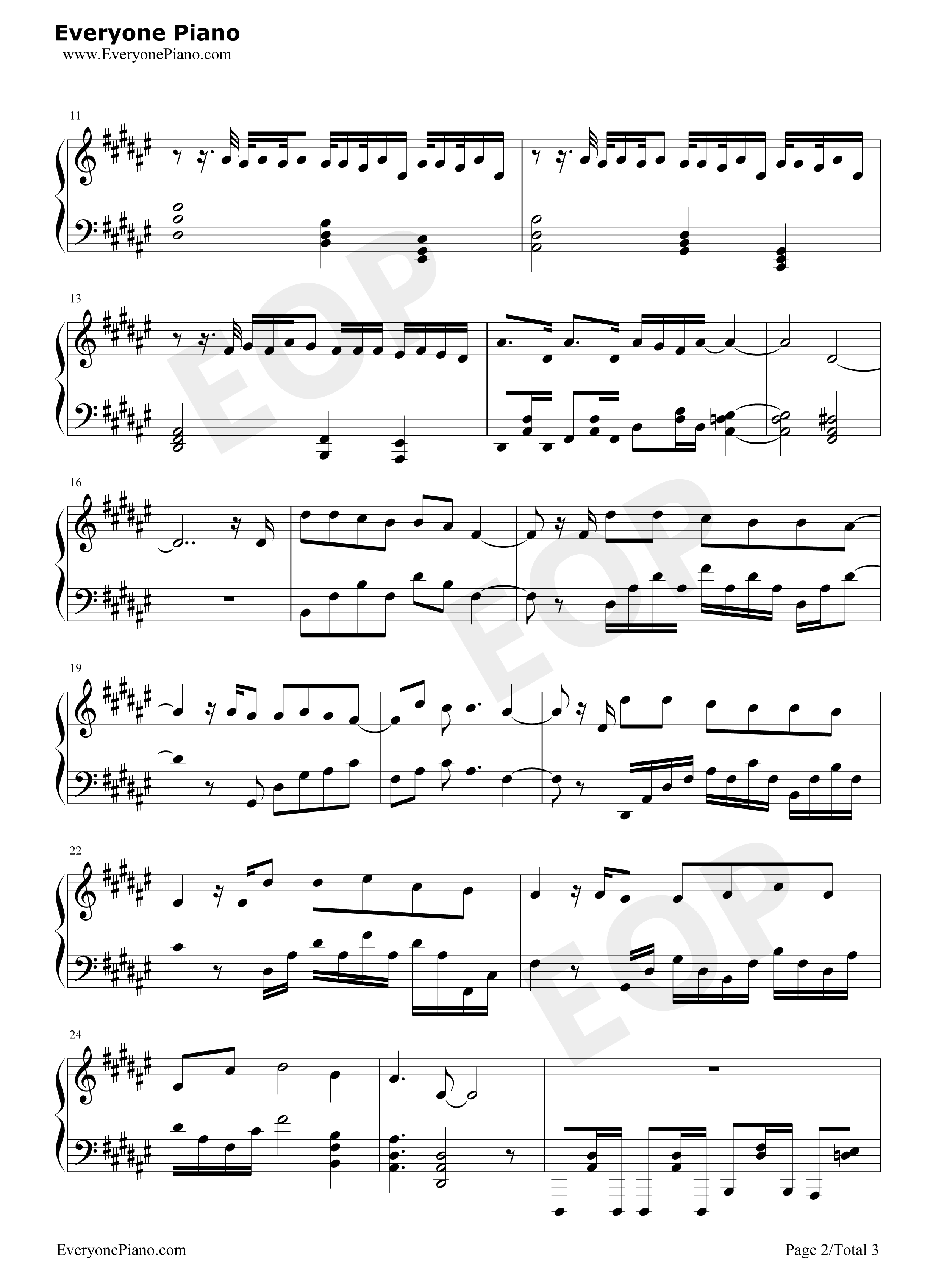 寒鸦少年钢琴谱_华晨宇