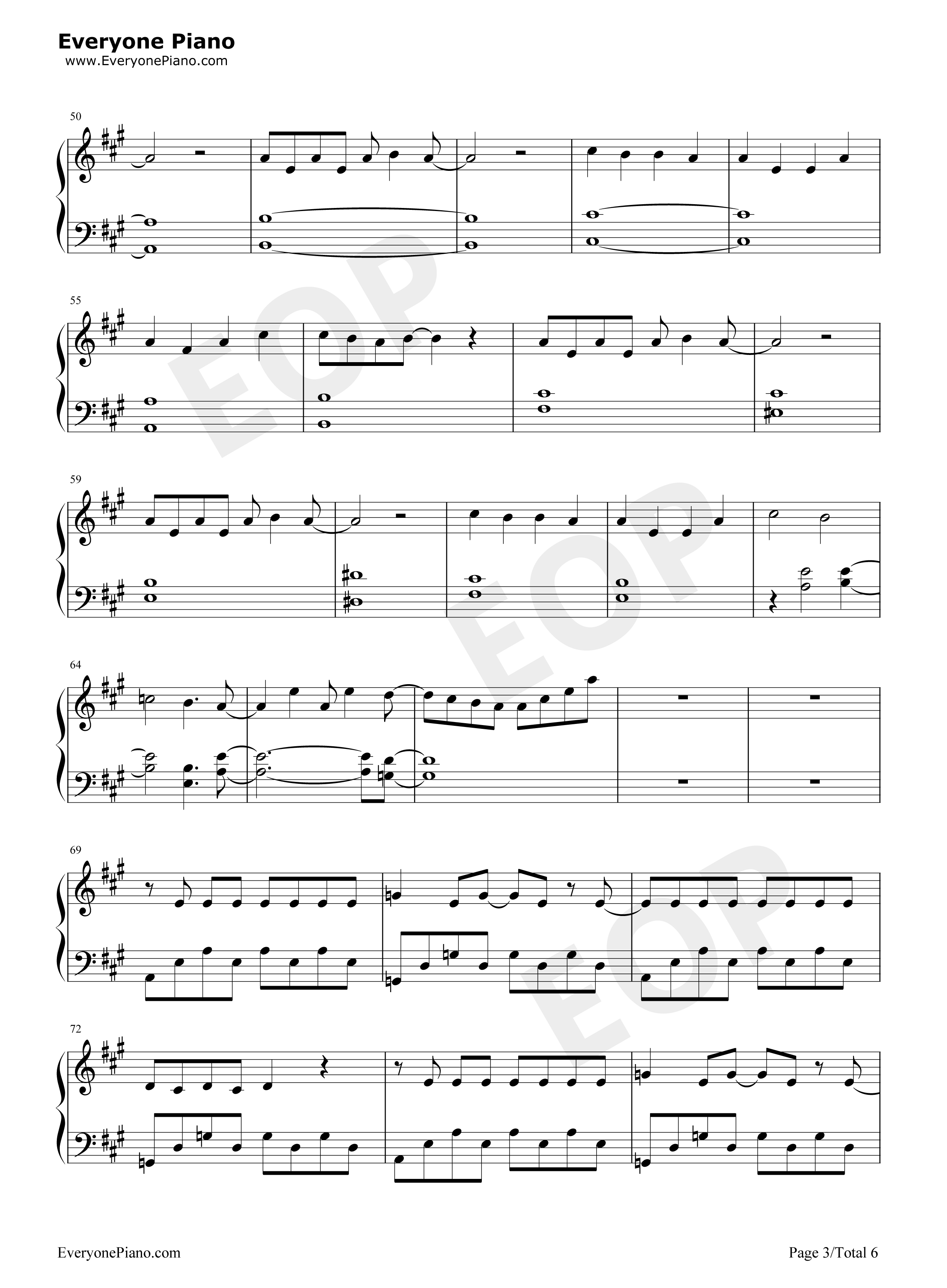 ミッション_健・康・第・イチ钢琴谱_花澤香菜_前野智昭_小野大輔_井上喜久子