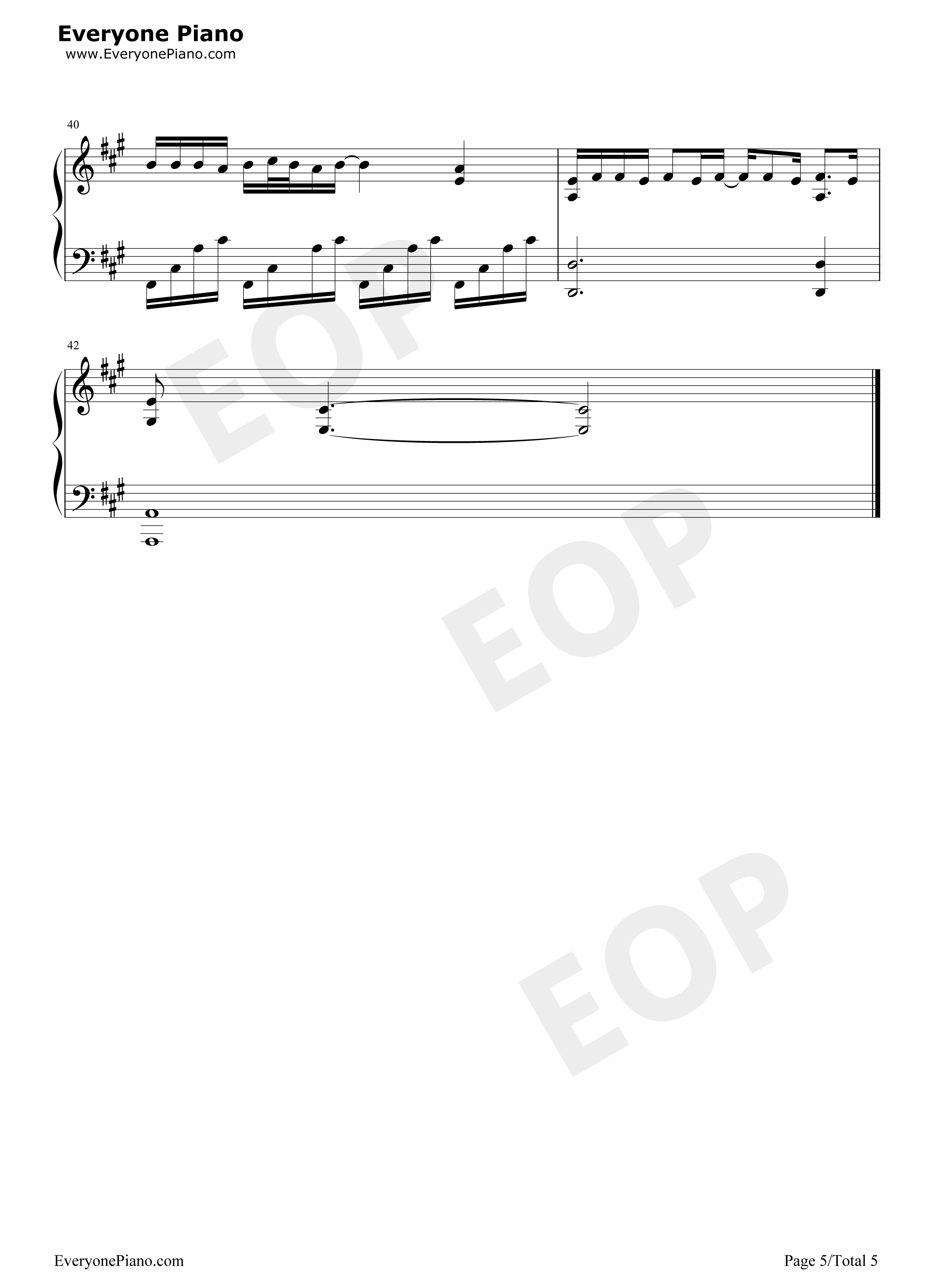 生如夏花钢琴谱_朴树