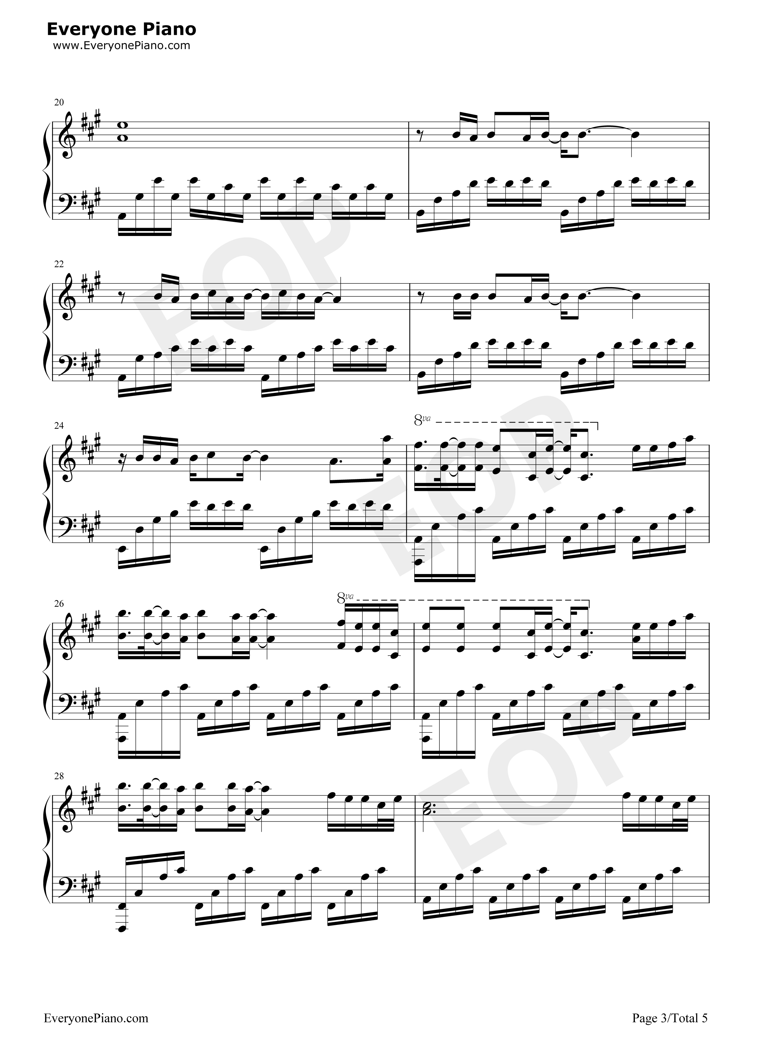 生如夏花钢琴谱_朴树