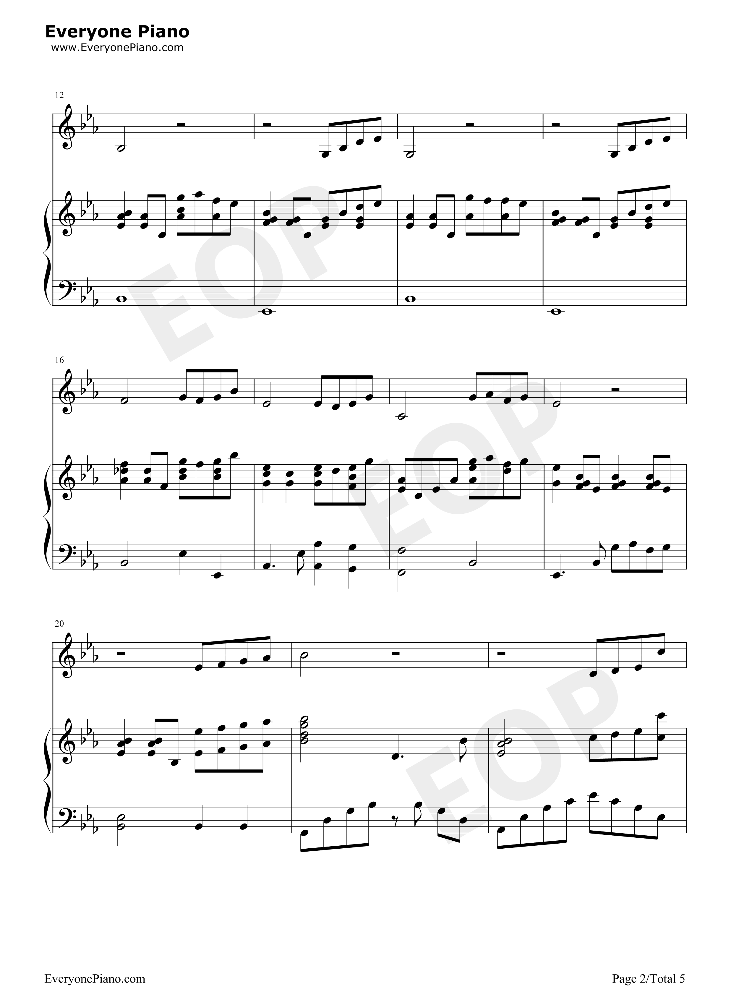 Beauty_and_the_Beast钢琴谱_席琳狄翁