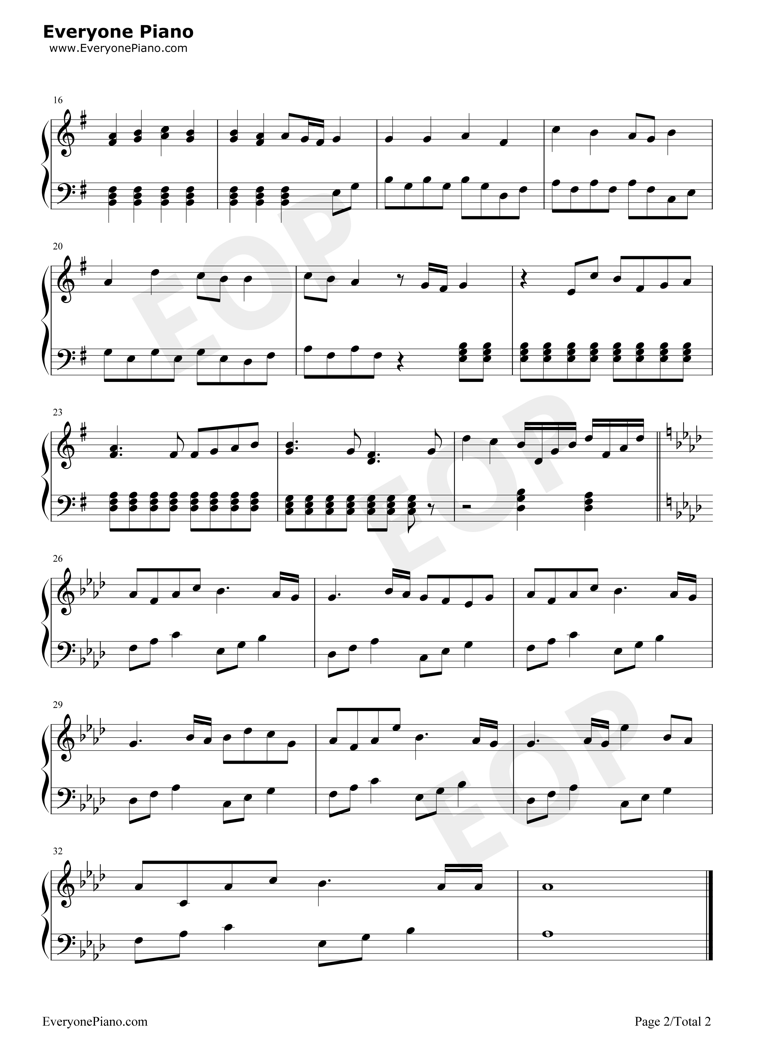 NEXT_TO_YOU钢琴谱_Ken_Arai