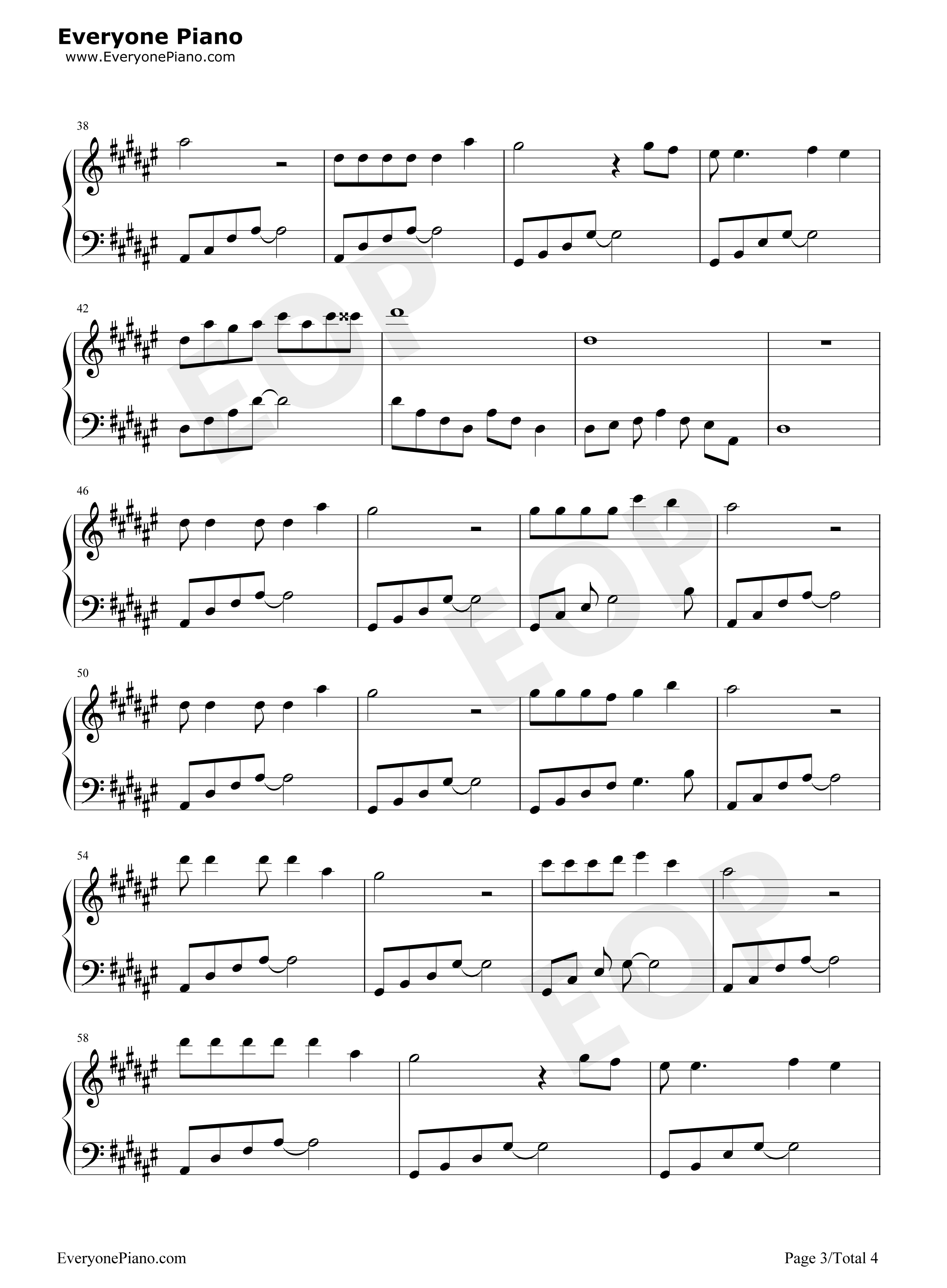 一万个舍不得钢琴谱_庄心妍