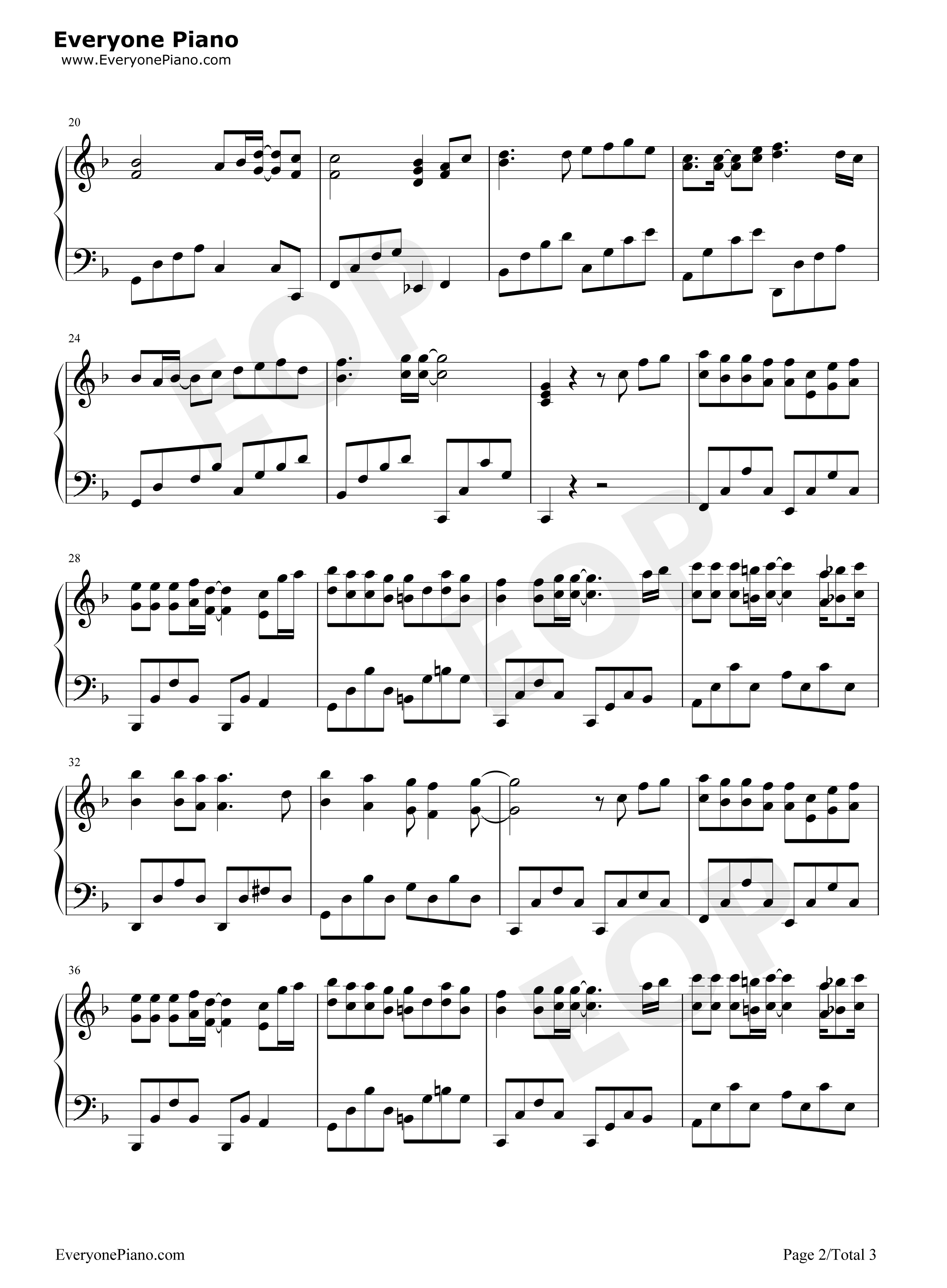 最美的遇见钢琴谱_徐佳莹