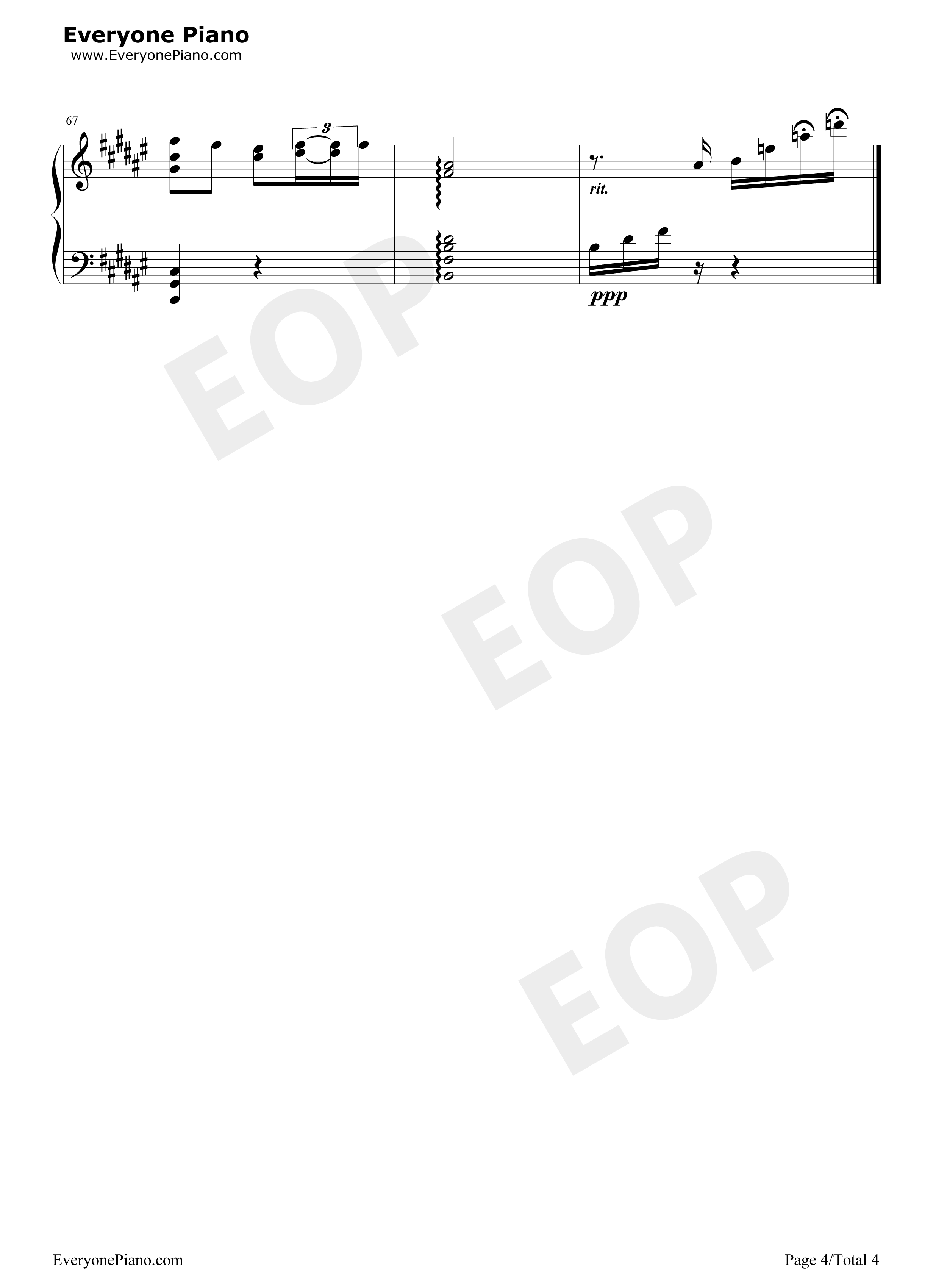 夏色恋花火钢琴谱_藤田茜