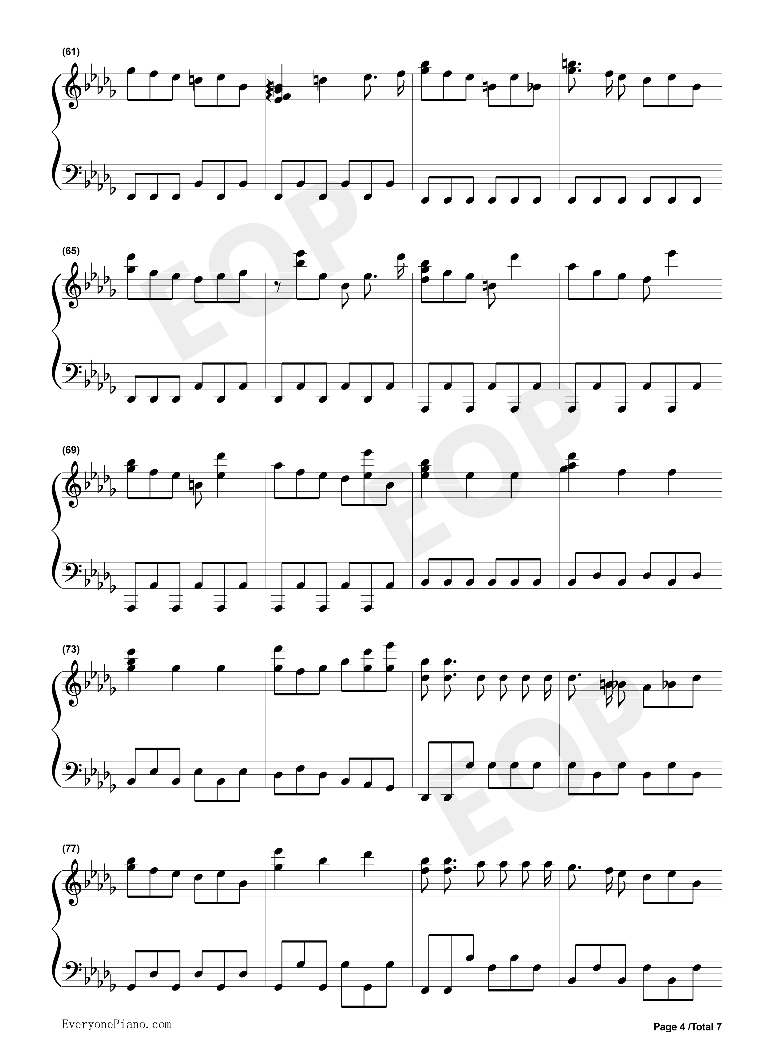 Greenery_Rain钢琴谱_KASHIWA_Daisuke